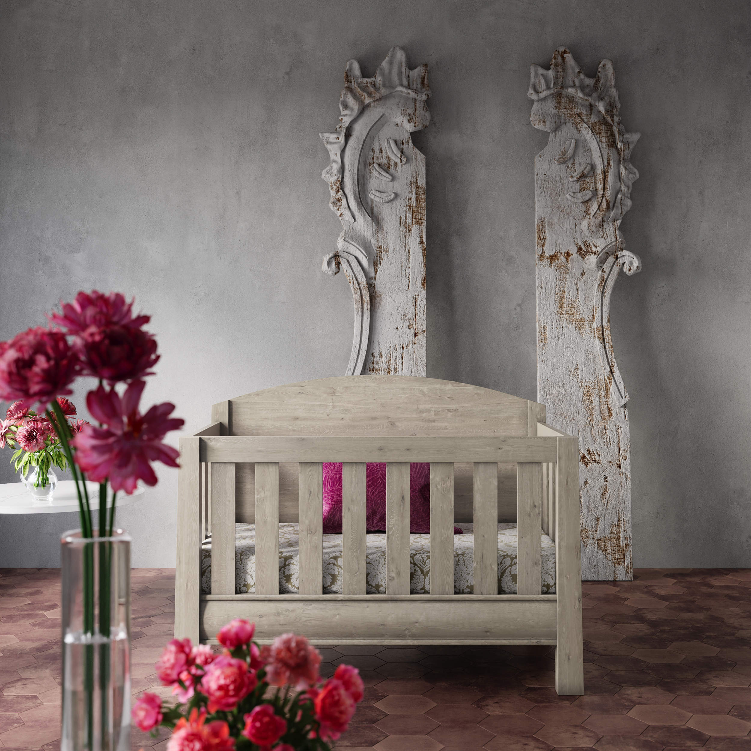 Milk Street Baby Sage Convertible High Back Arched Crib