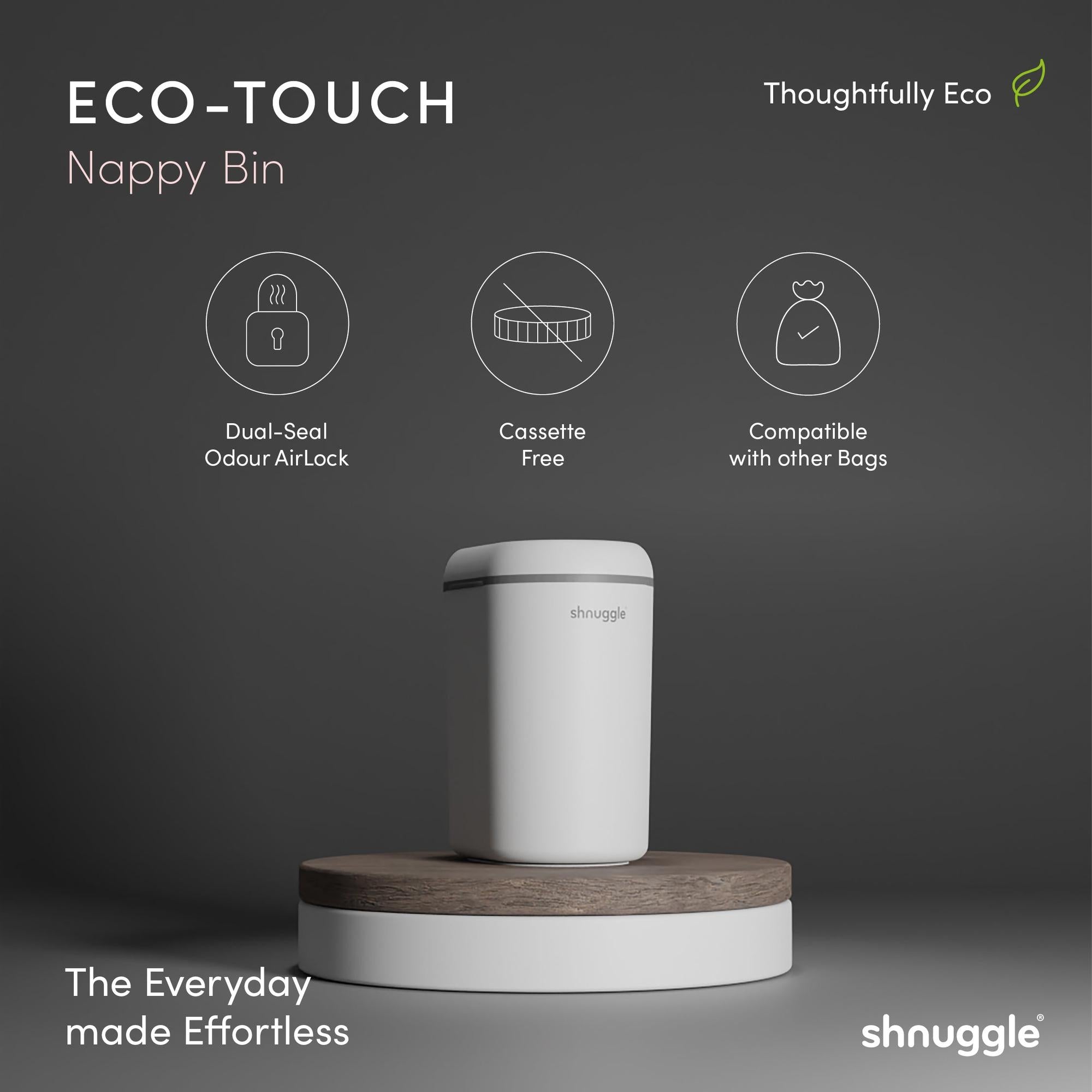 Shnuggle Changing Essentials Kit: Shnuggle Changing Mat + Diaper Pail + Liners
