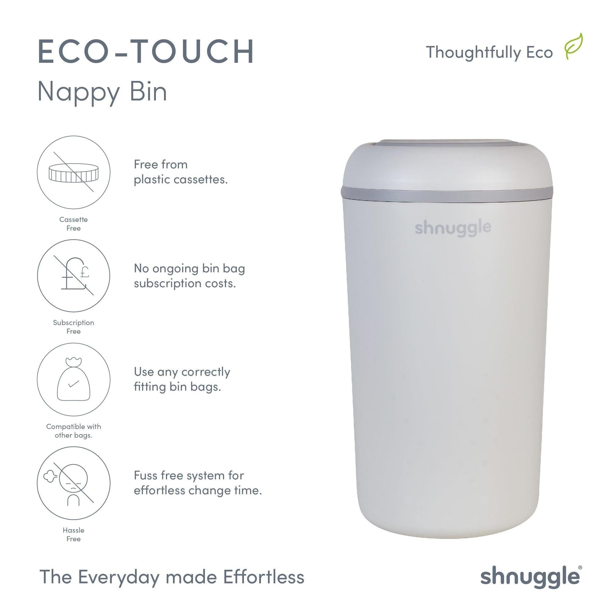 Shnuggle Changing Essentials Kit: Shnuggle Changing Mat + Diaper Pail + Liners