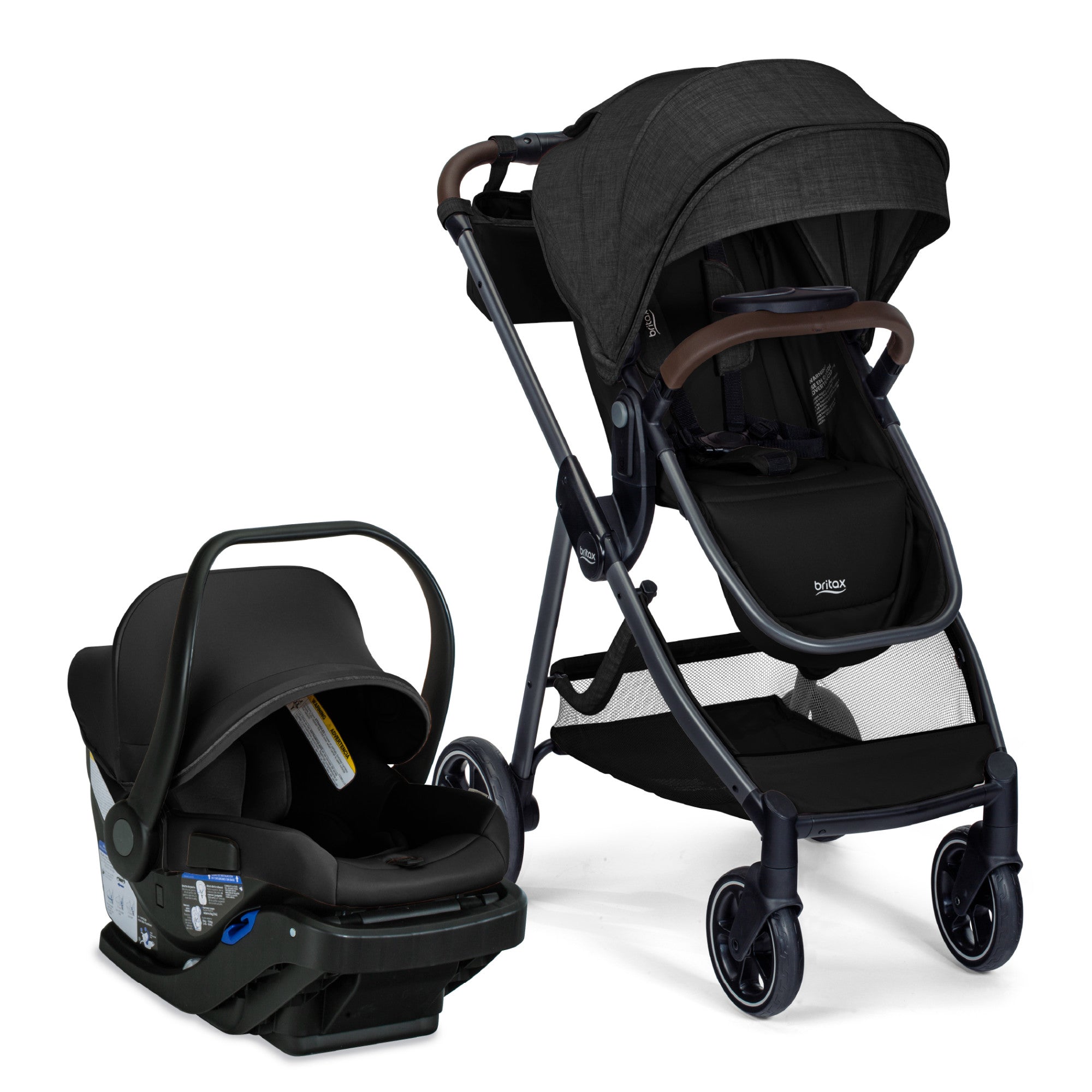 Britax Phases Travel System with Arbor Infant Car Seat + StayTight Base