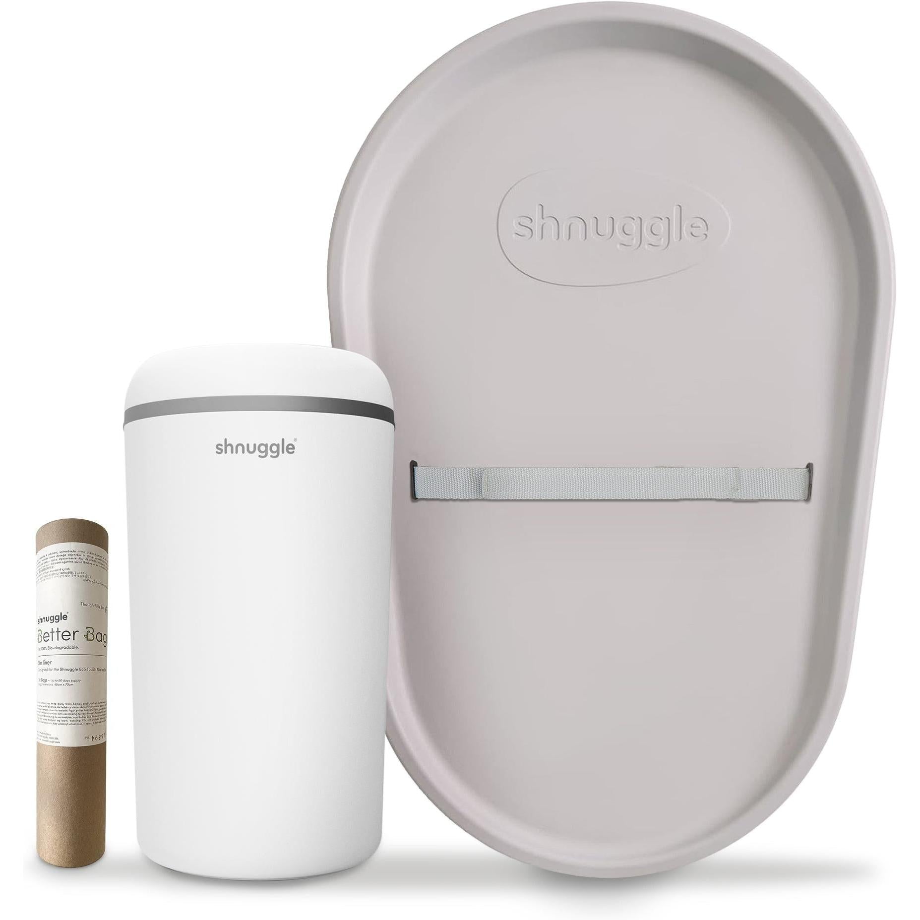 Shnuggle Changing Essentials Kit: Shnuggle Changing Mat + Diaper Pail + Liners