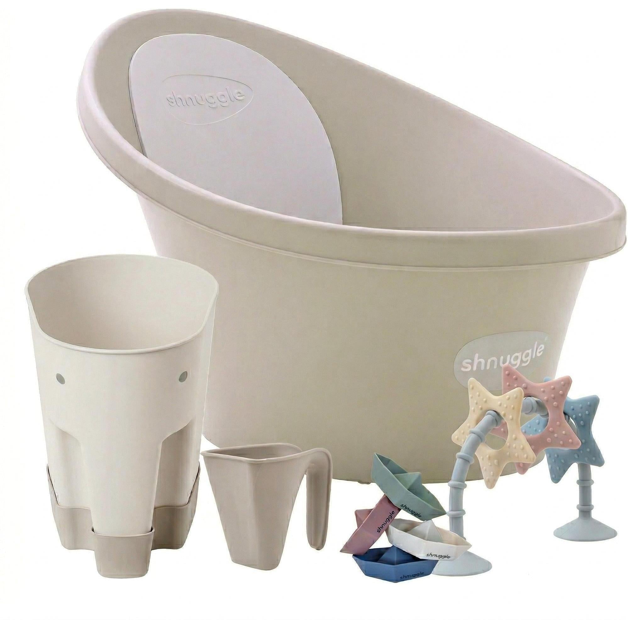 Shnuggle Newborn Bundle: Baby Bath & Accessories Bundle - 5-Piece Set