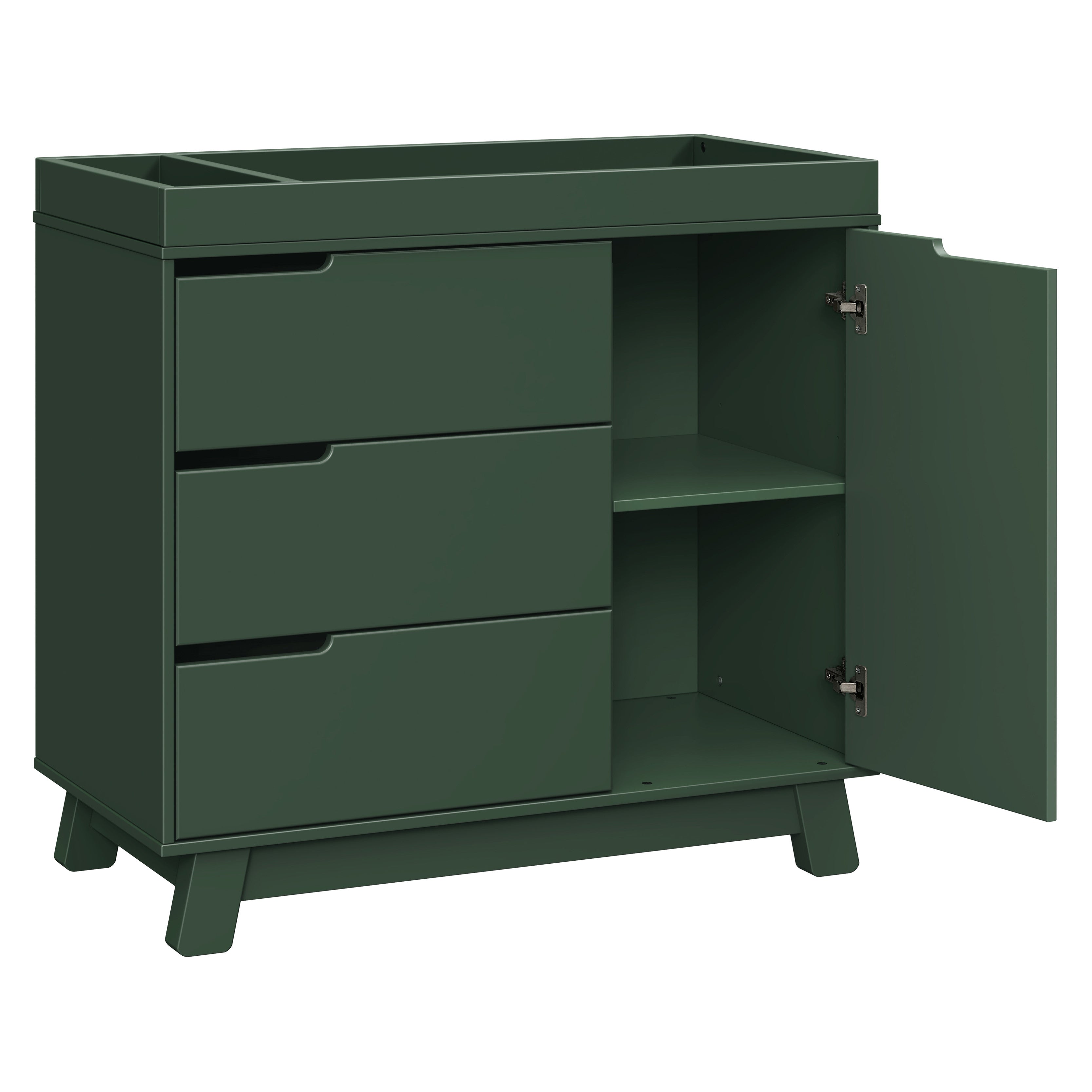 M4223FRGR,Babyletto,Hudson 3-Drawer Changer Dresser w/Removable Changing Tray in Forest Green