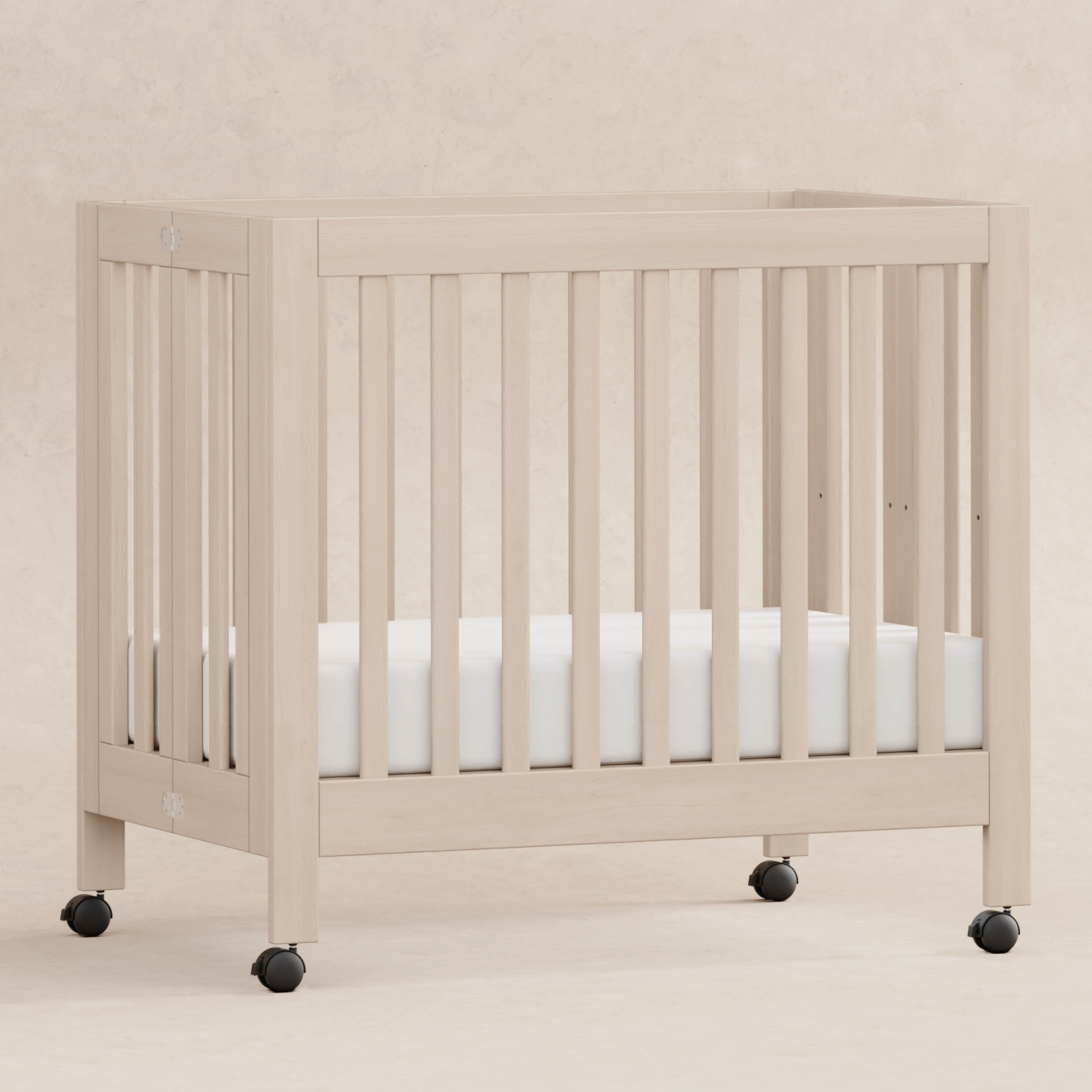 M6698NX,Babyletto,Origami Mini Crib in Washed Natural