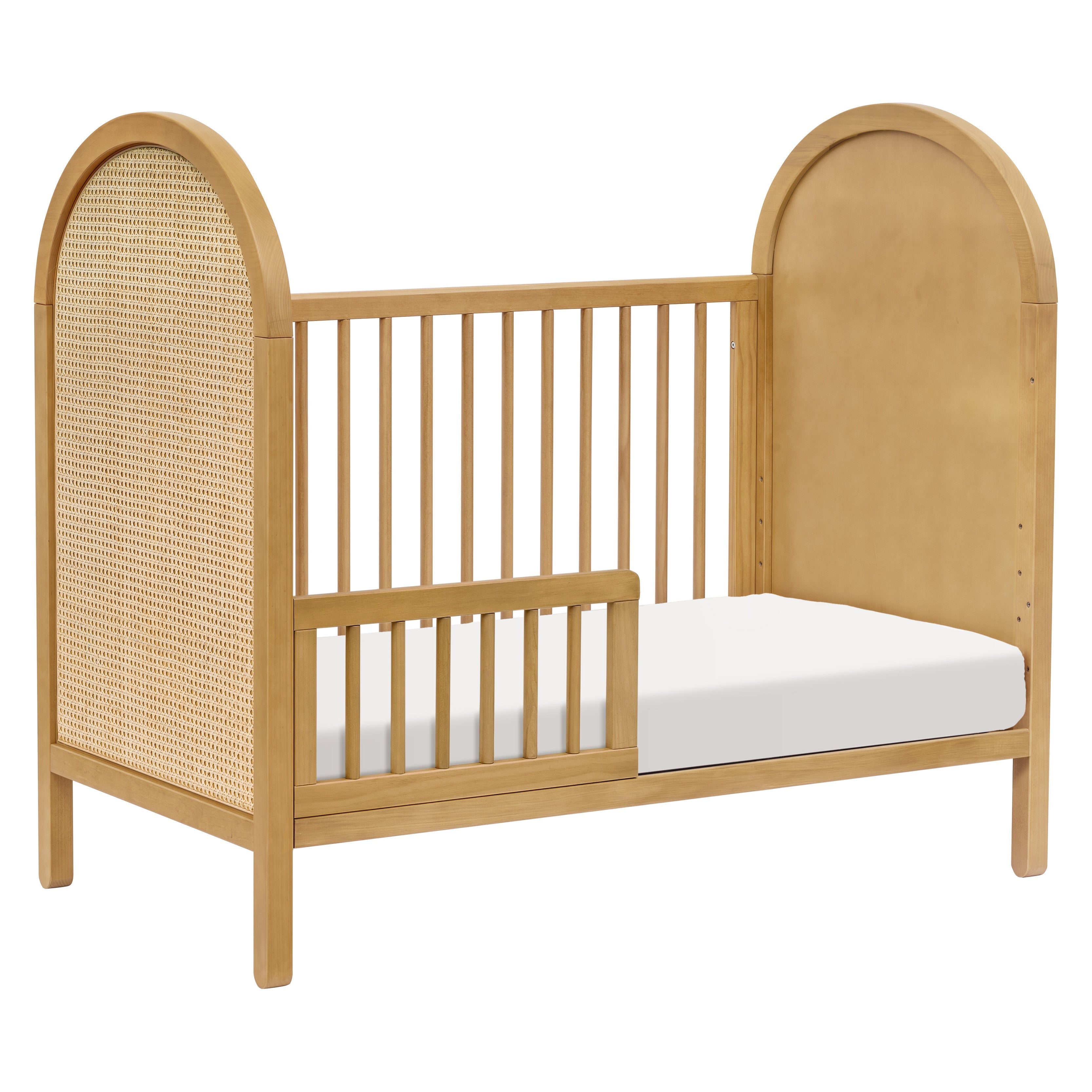 M25601HYNC,Babyletto,Bondi Cane 3-in-1 Convertible Crib w/Toddler Bed Kit in Honey with Natural Cane