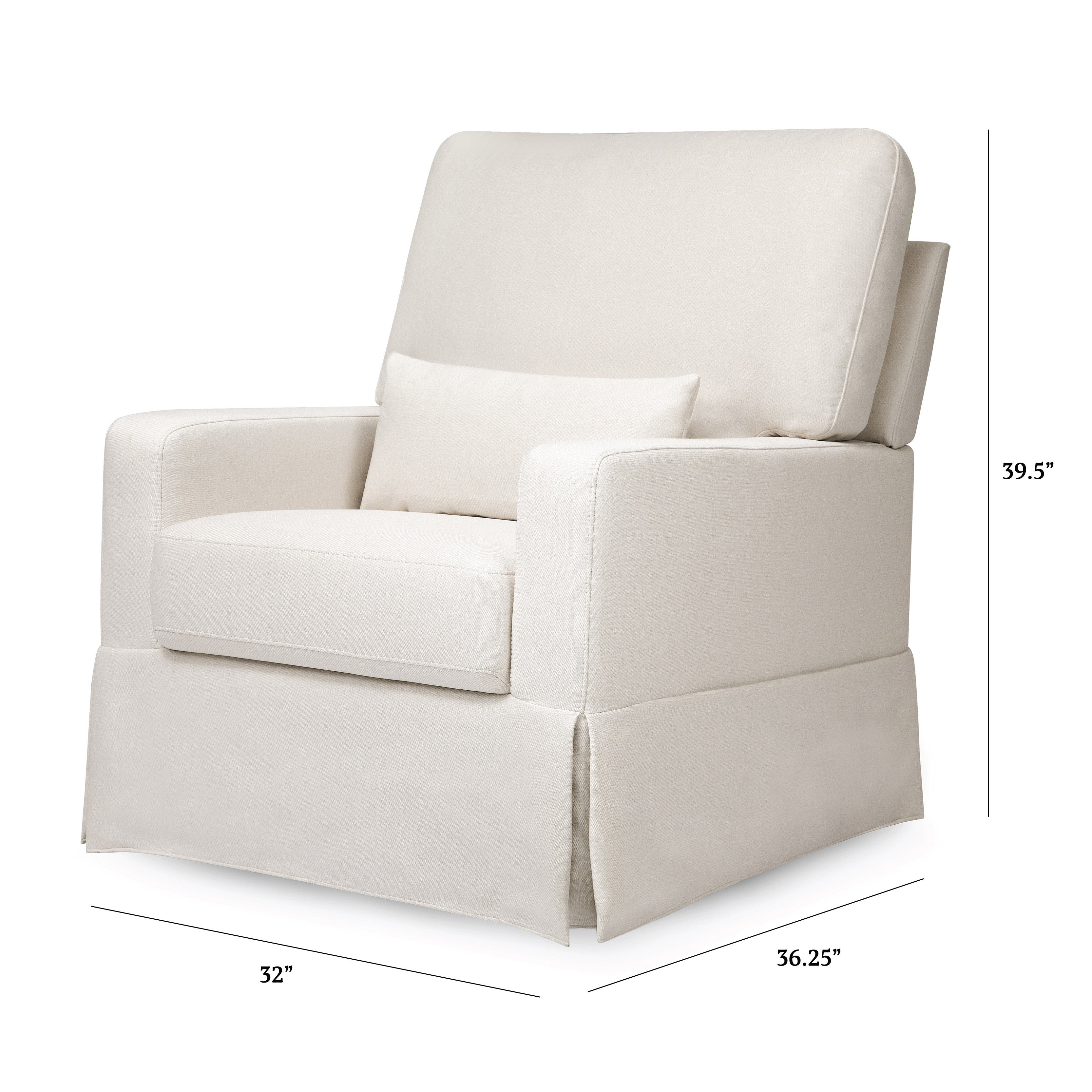 M21787PCMEW,Namesake,Crawford Pillowback Comfort Swivel Glider in Performance Cream Eco-Weave