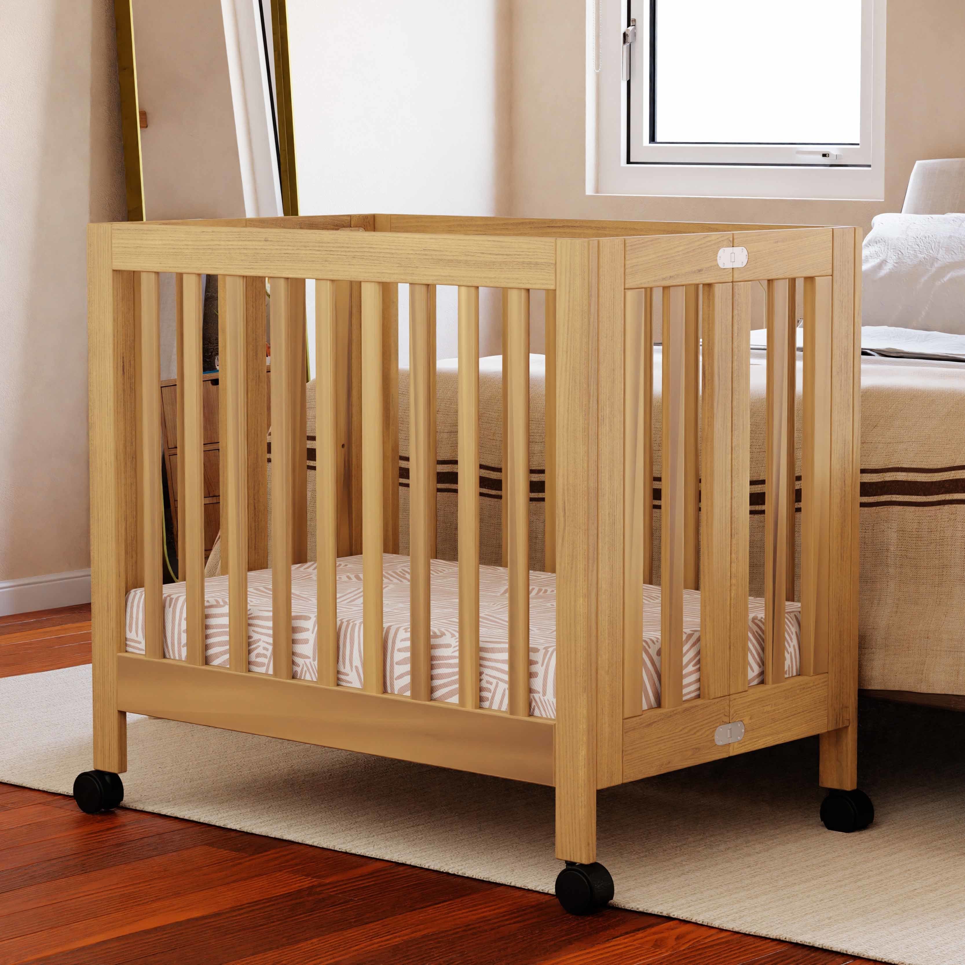 M6698HY,Babyletto,Origami Mini Crib in Honey