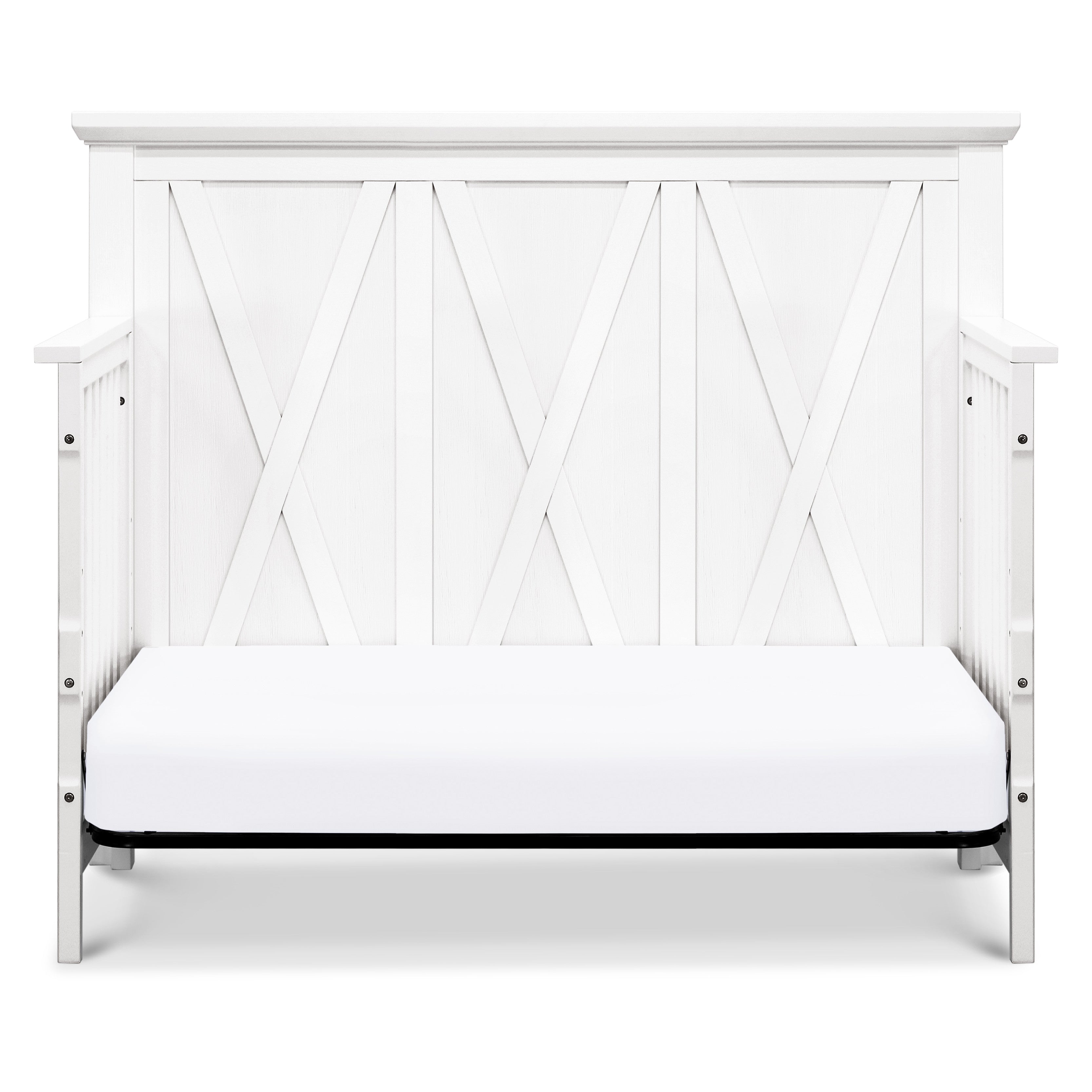 B14501LW,Monogram by Namesake,Emory Farmhouse 4-in-1 Convertible Crib in Linen White