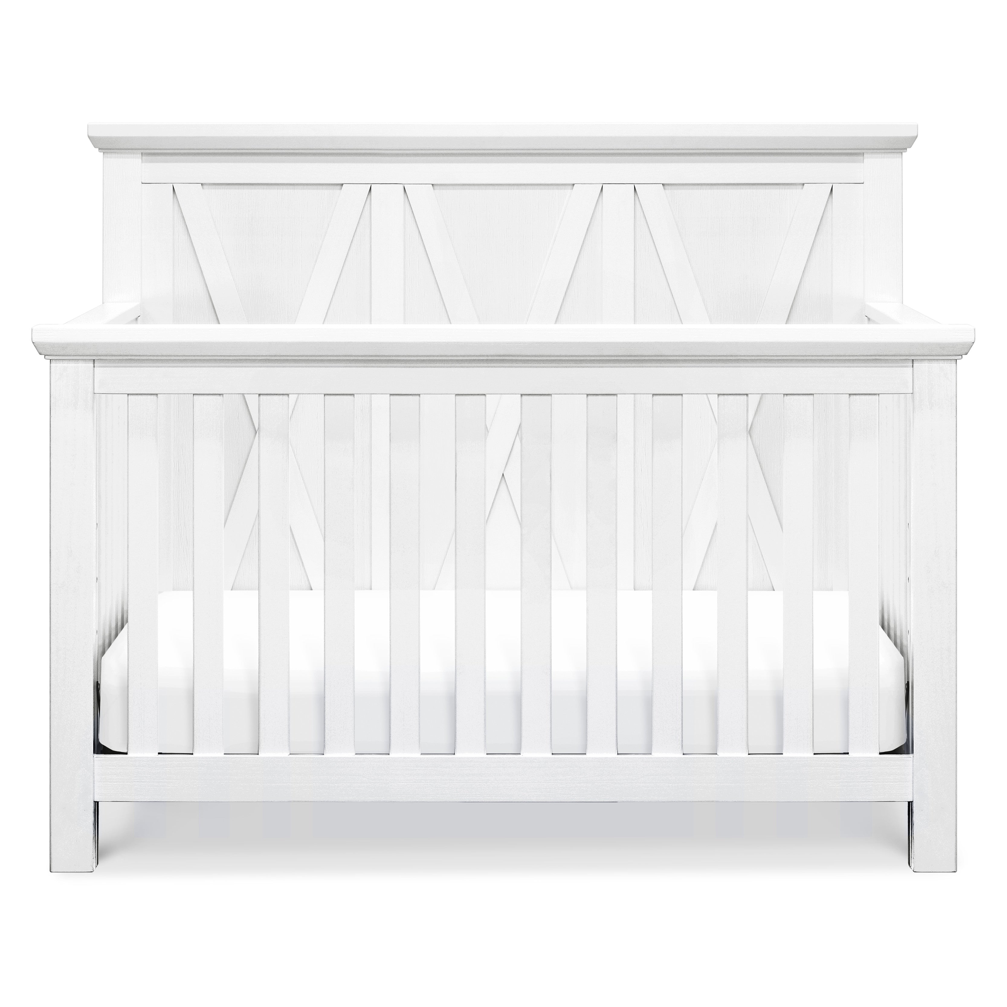 B14501LW,Monogram by Namesake,Emory Farmhouse 4-in-1 Convertible Crib in Linen White