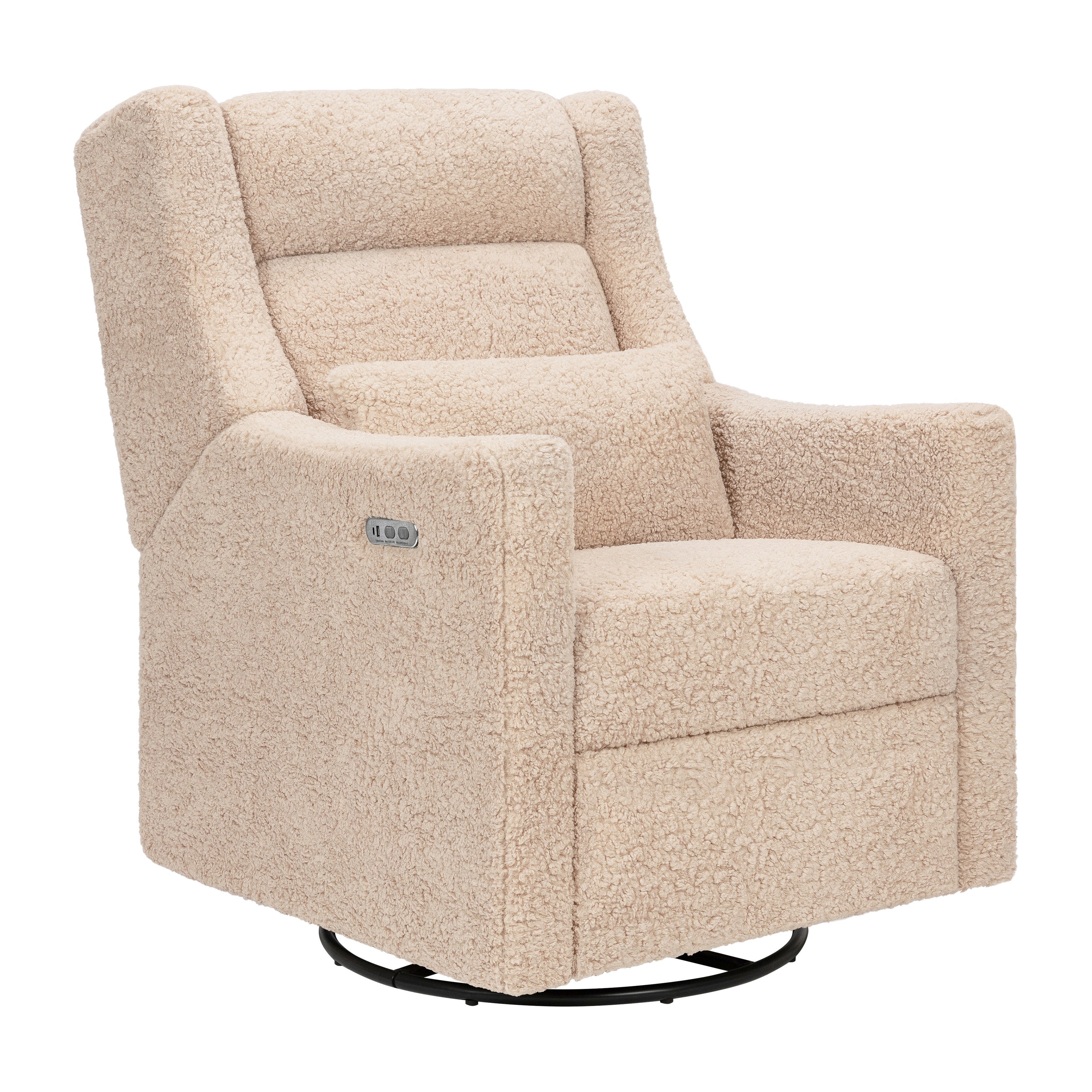M11286CSG,Babyletto,Kiwi Plus Power Glider Recliner w/ Power Headrest in Chai Shearling
