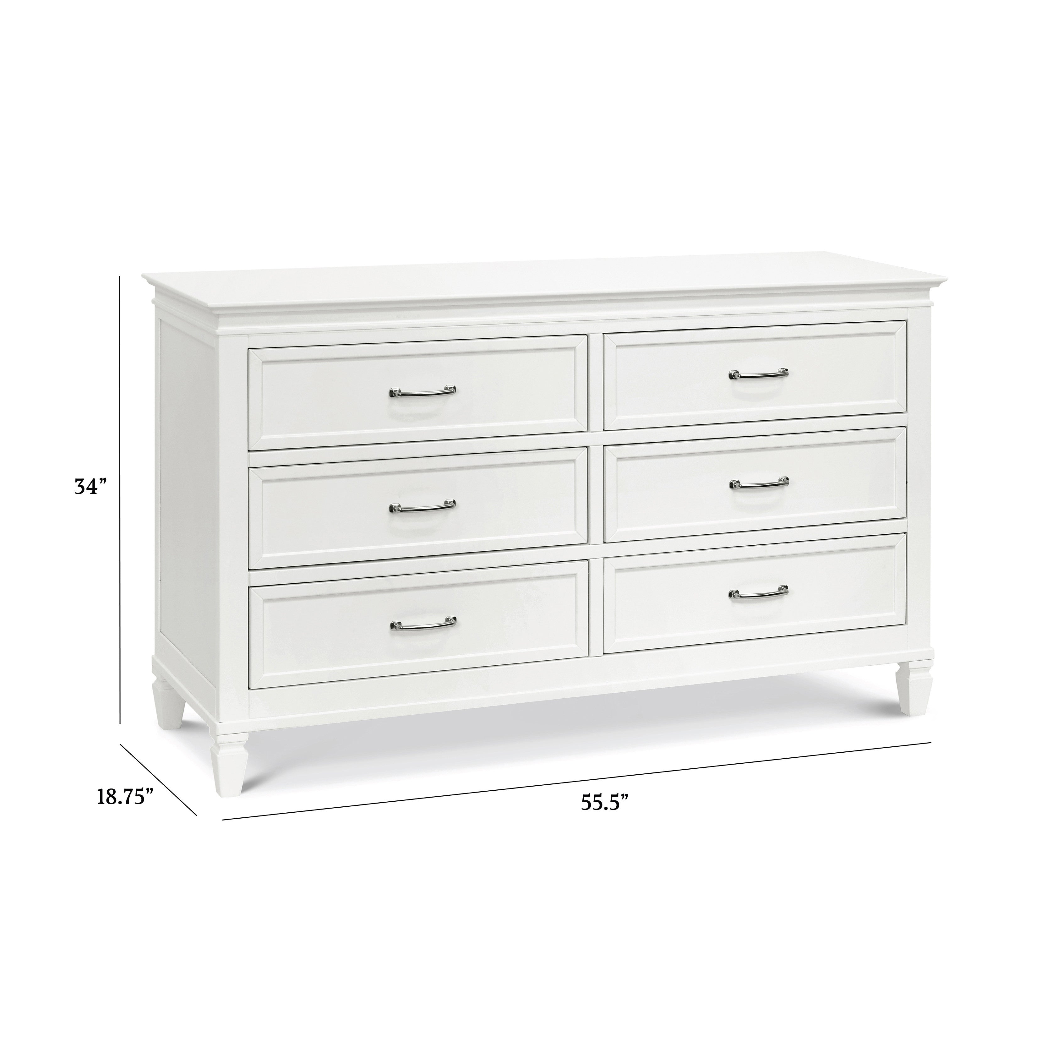 M15816RW,Namesake,Darlington 6-Drawer Dresser in Warm White