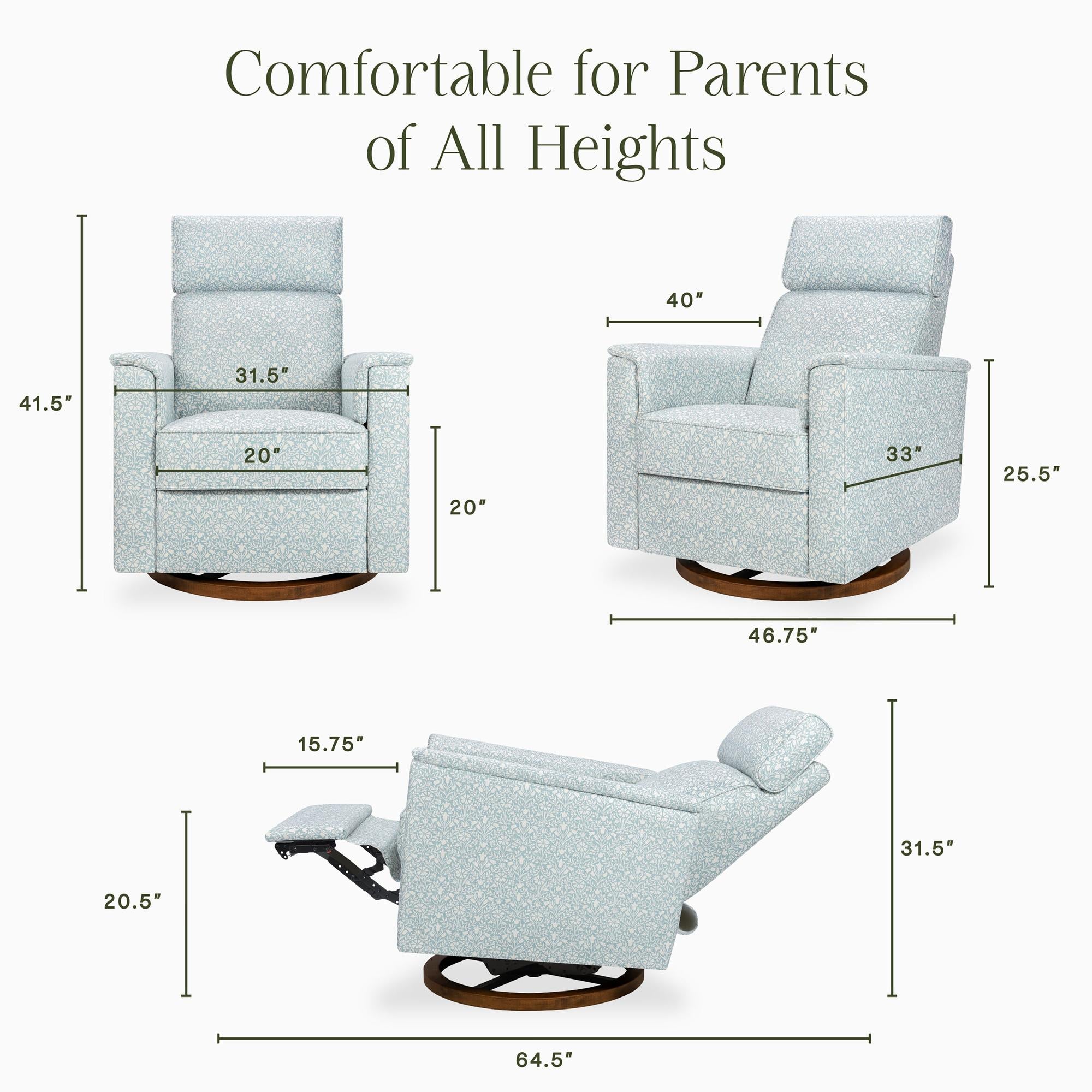 Morris & Co. x Namesake Willa Plus Power Glider Recliner w/ Power Headrest