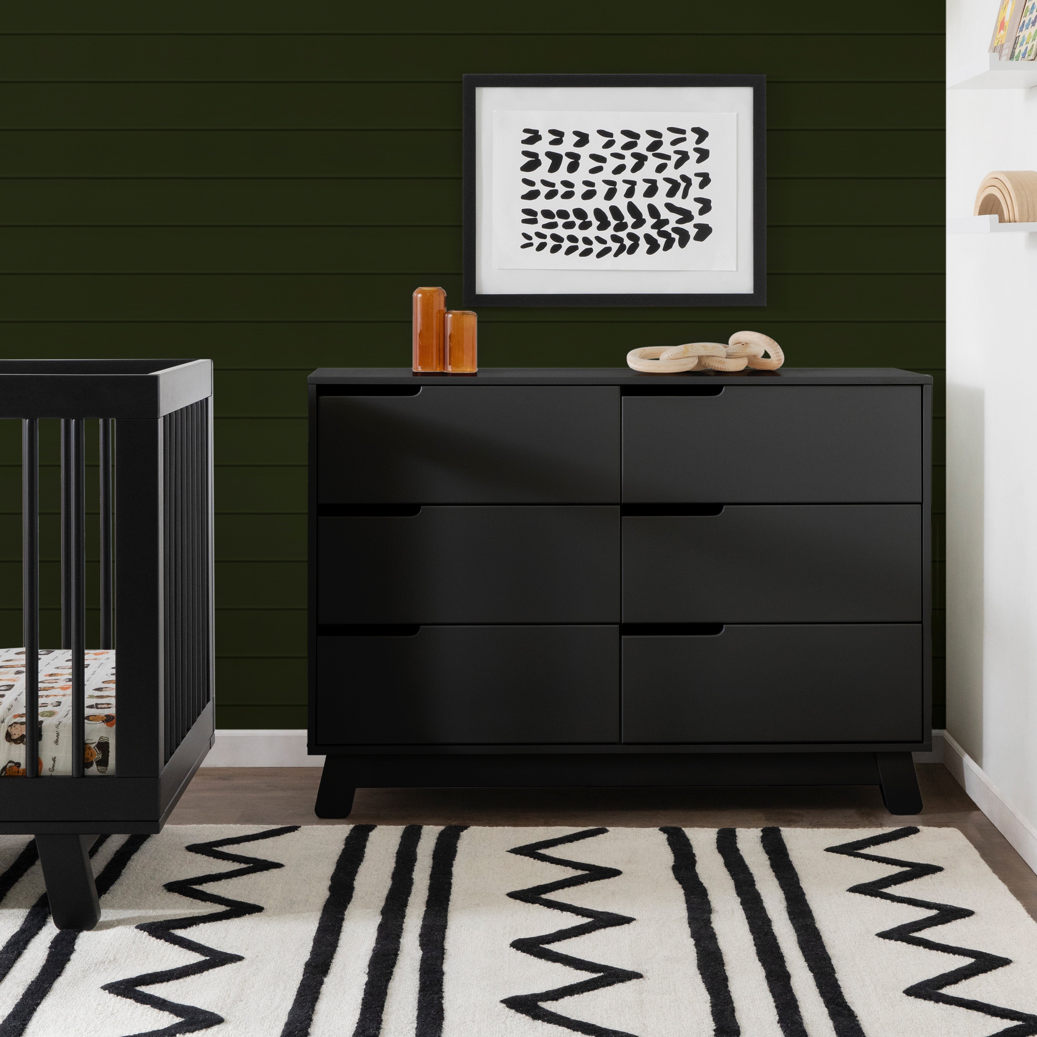 M4216B,Babyletto,Hudson 6-Drawer Double Dresser  Assembled in Black