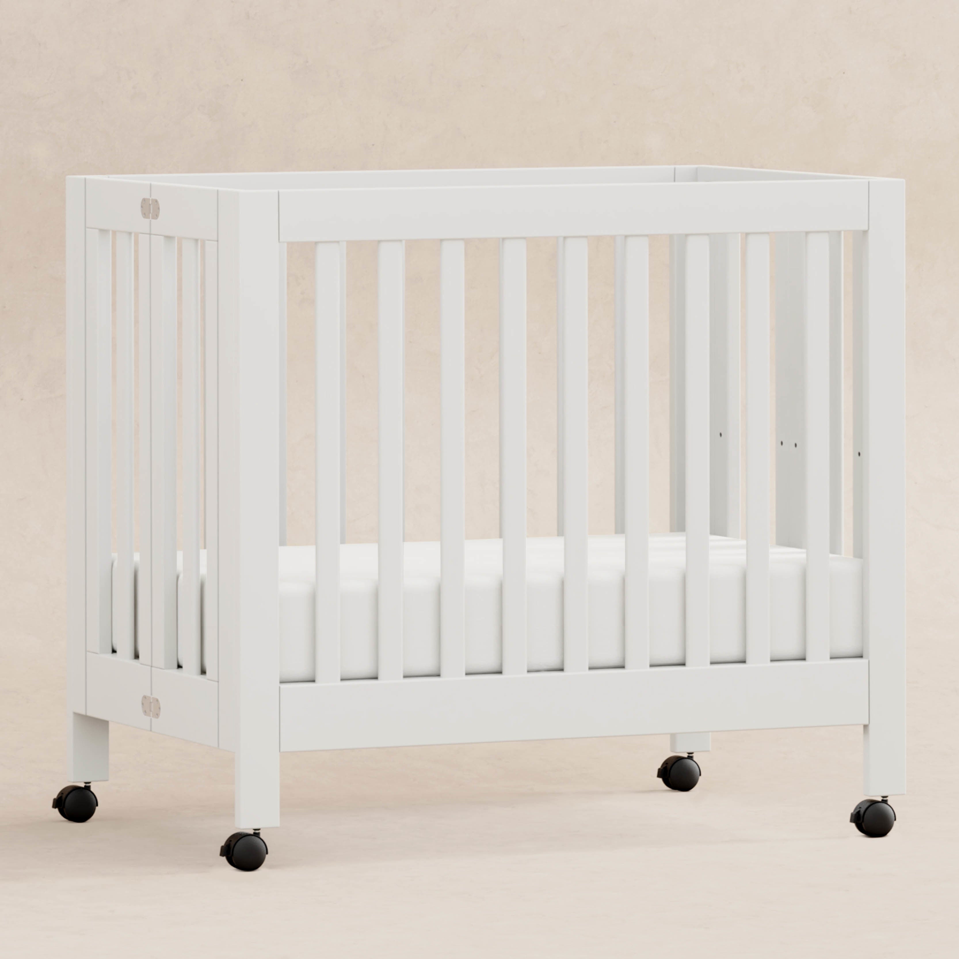 M6698W,Babyletto,Origami Mini Crib in White Finish