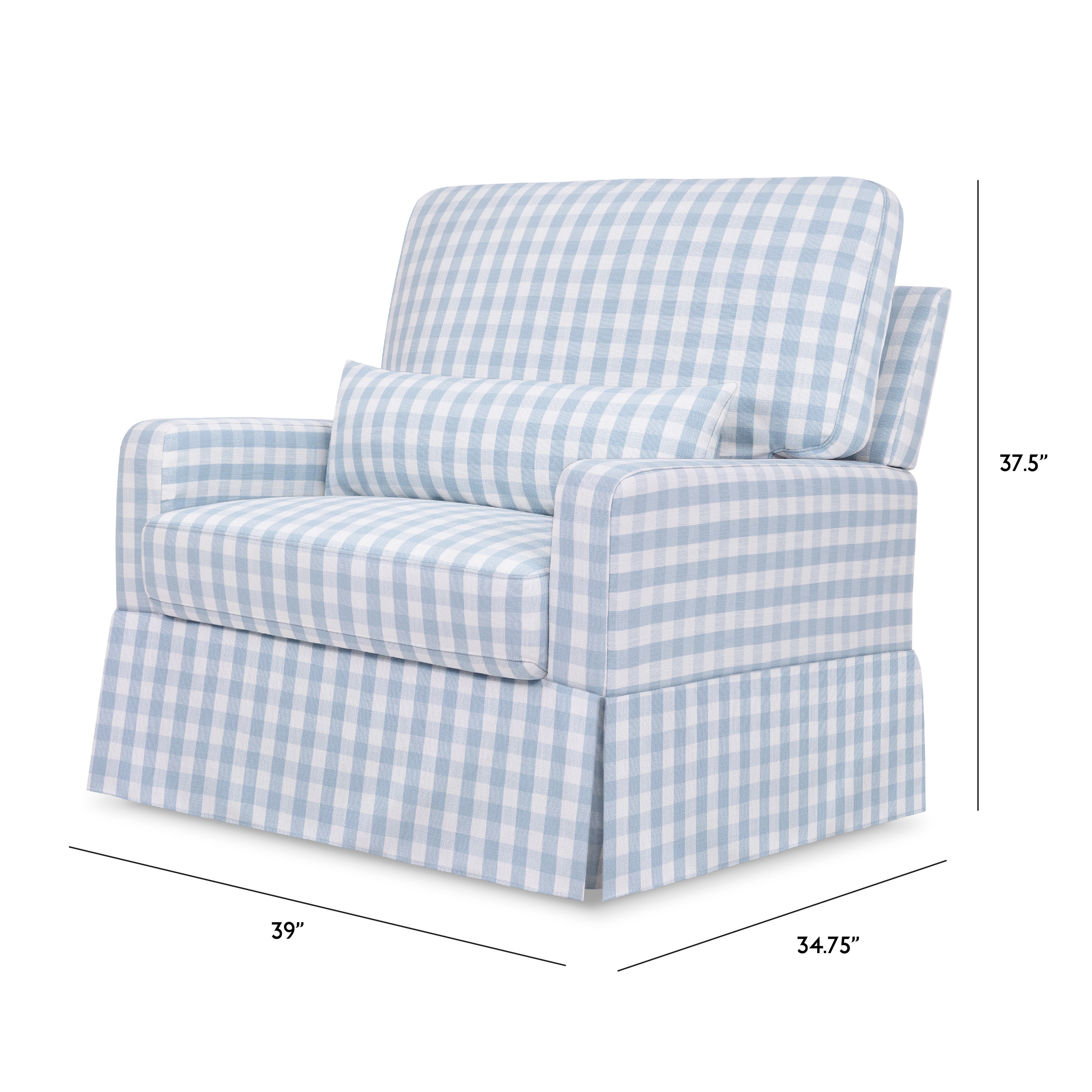 Namesake Crawford Pillowback Chair and a Half Comfort Swivel Glider