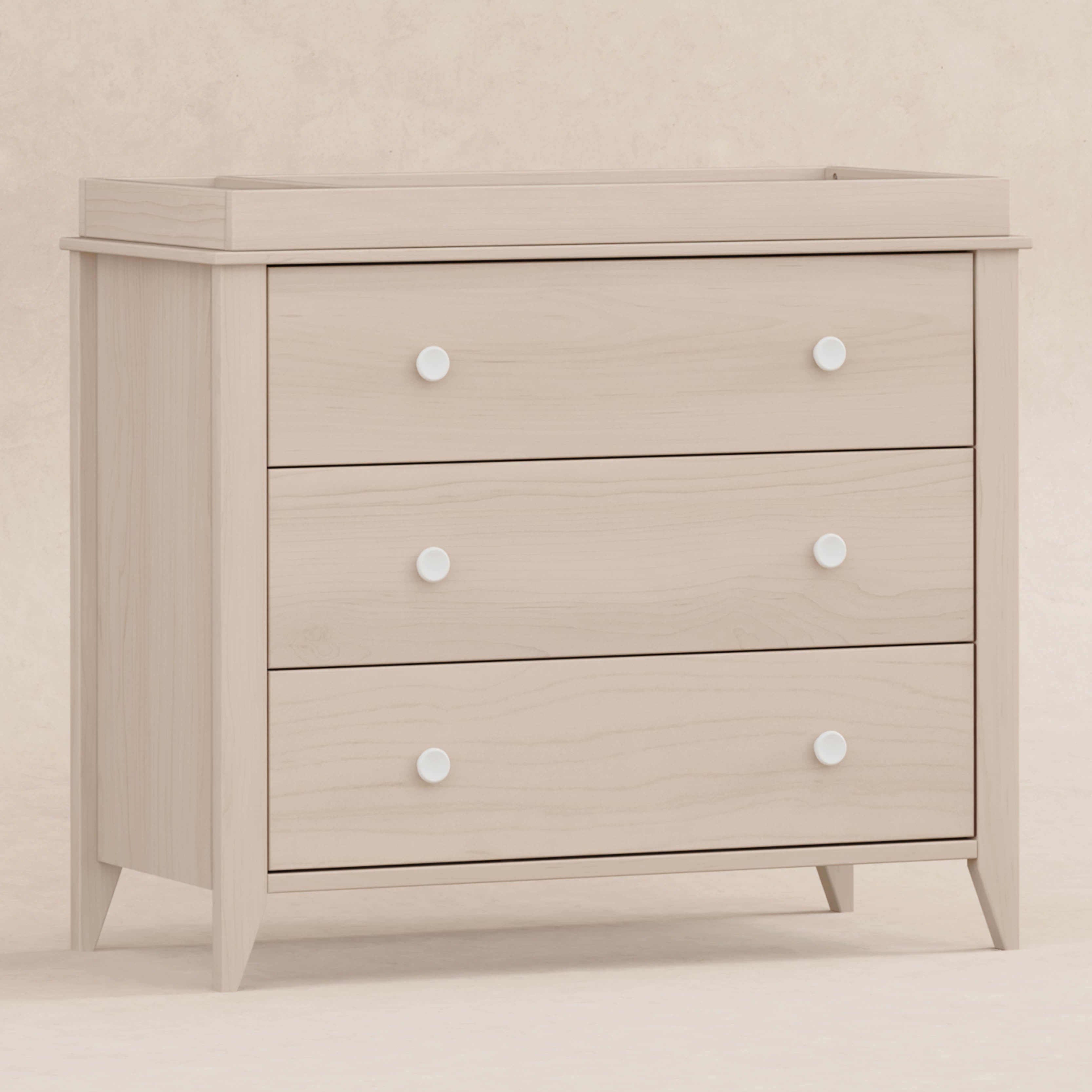 M10323NXW,Babyletto,Sprout 3-Drawer Changer Dresser in Washed Natural and White