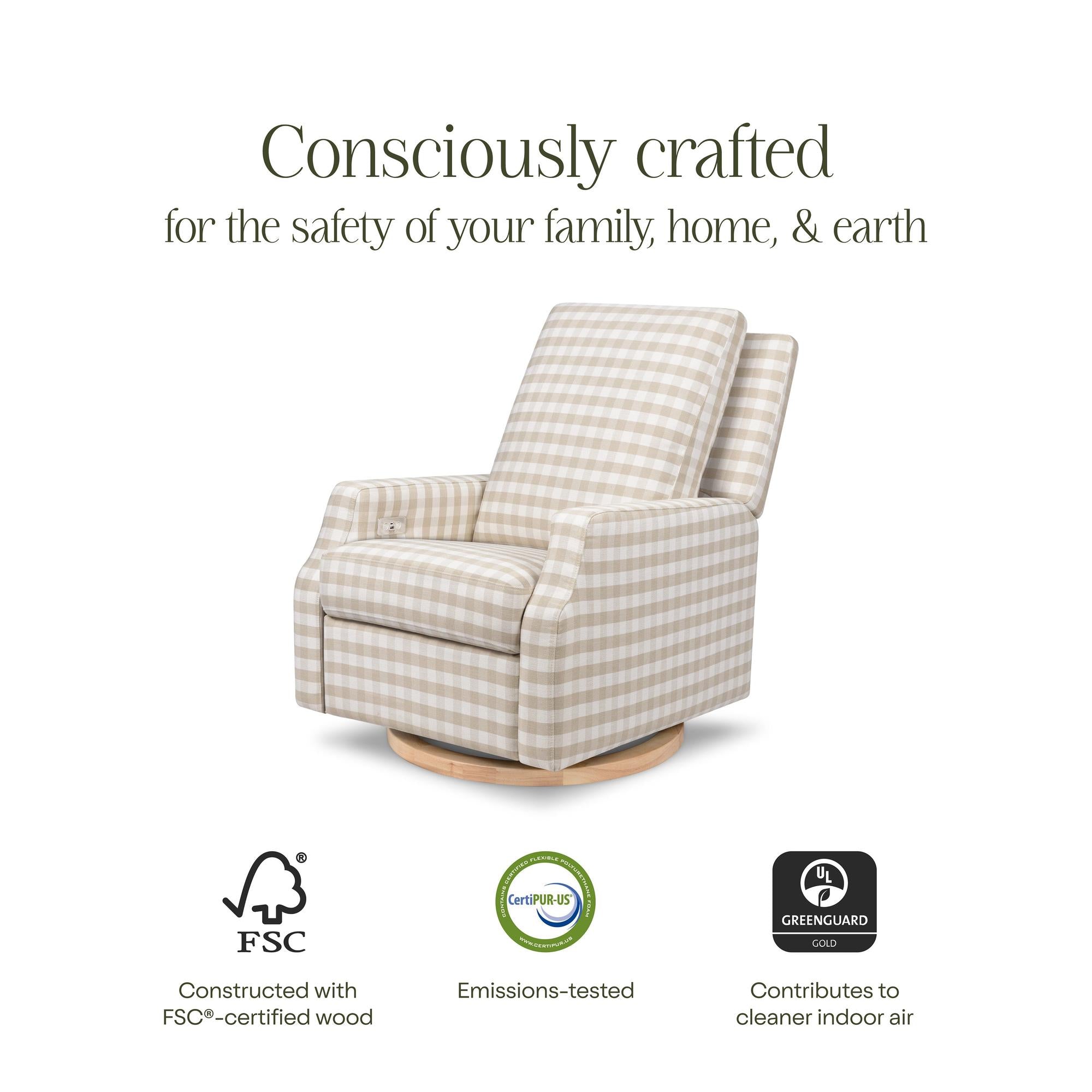 Namesake Crewe Electronic Recliner and Swivel Glider
