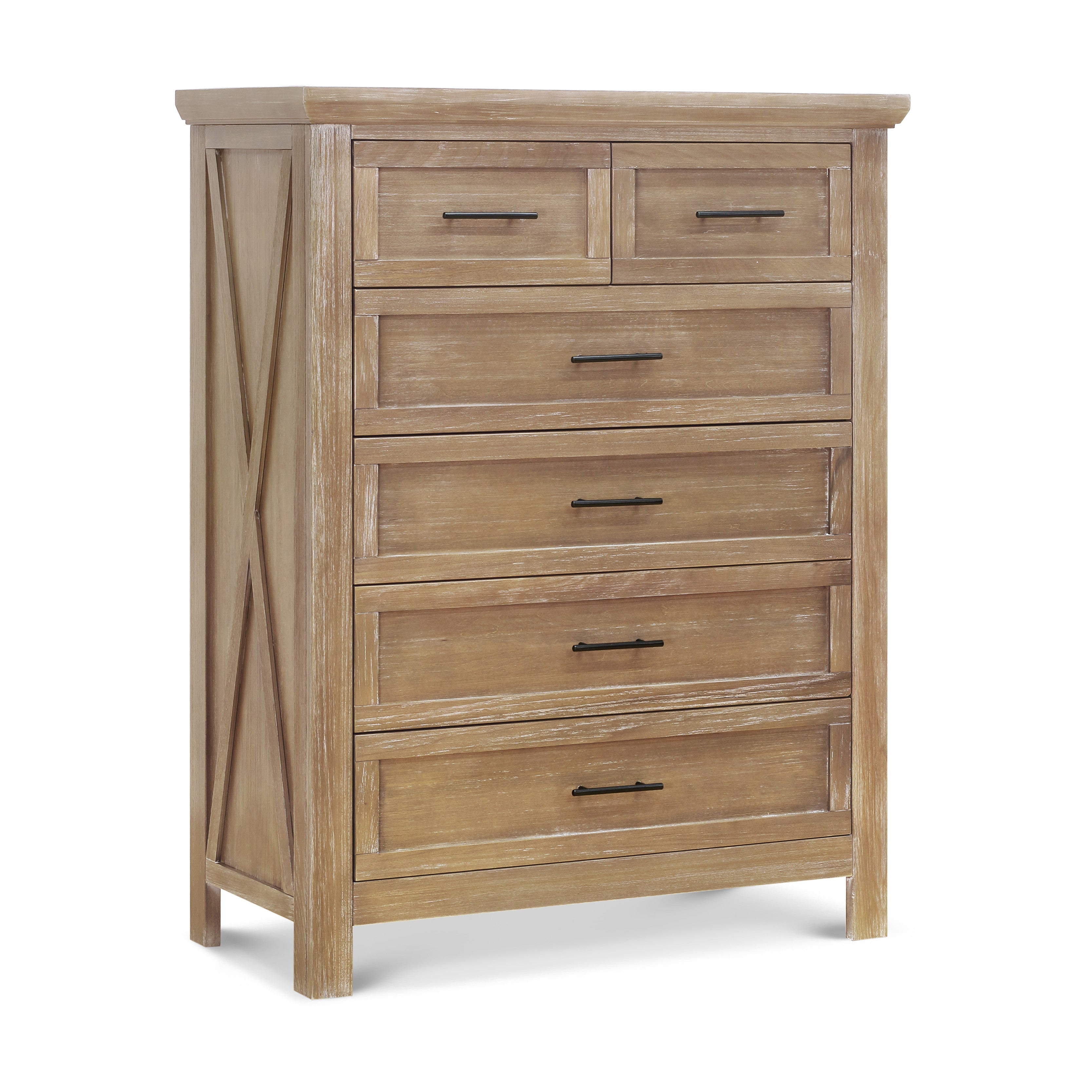 B14525DF,Monogram by Namesake,Emory Farmhouse 6-Drawer Chest in Driftwood