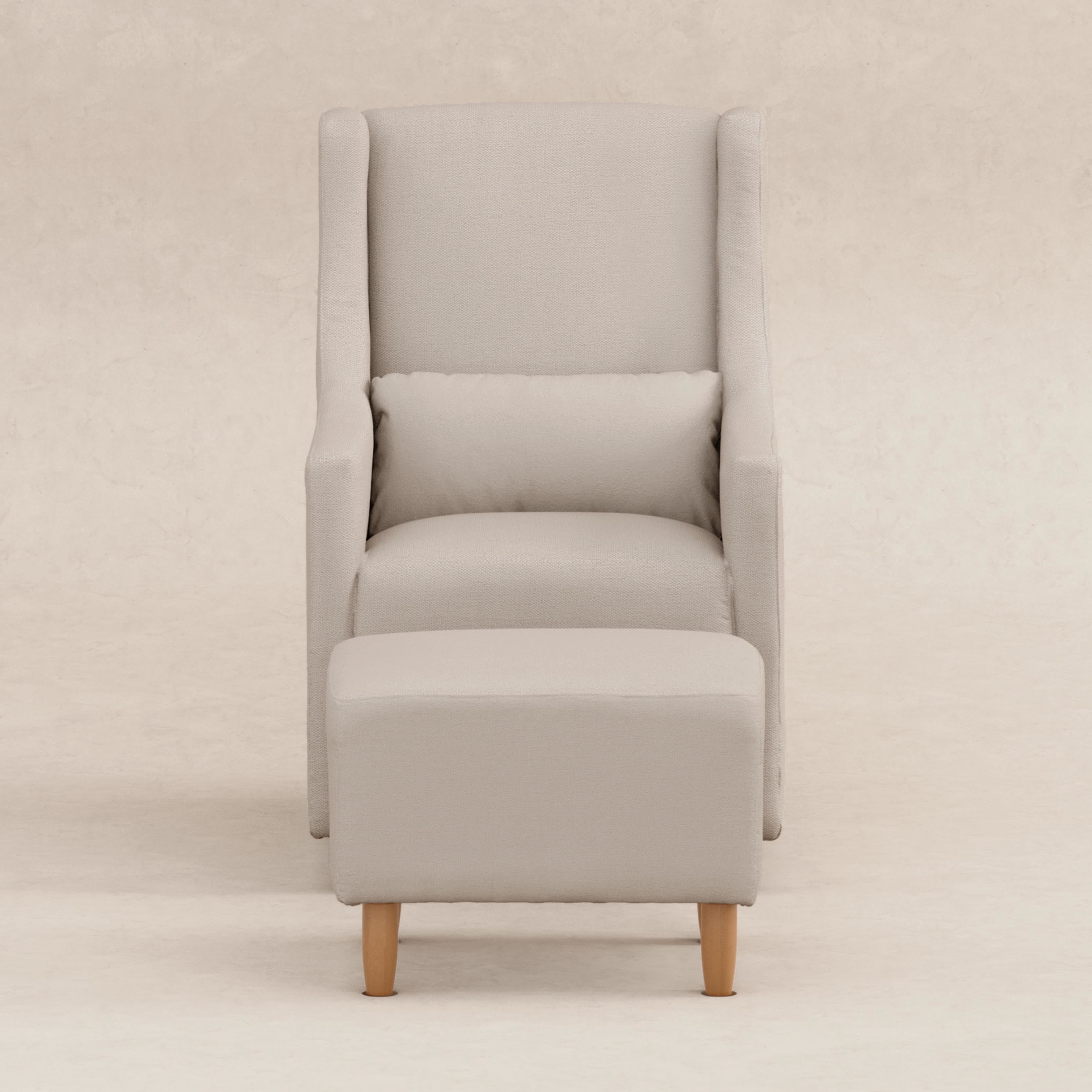 Babyletto Toco Swivel Glider and Ottoman in Eco-Performance Fabric | Water Repellent & Stain Resistant