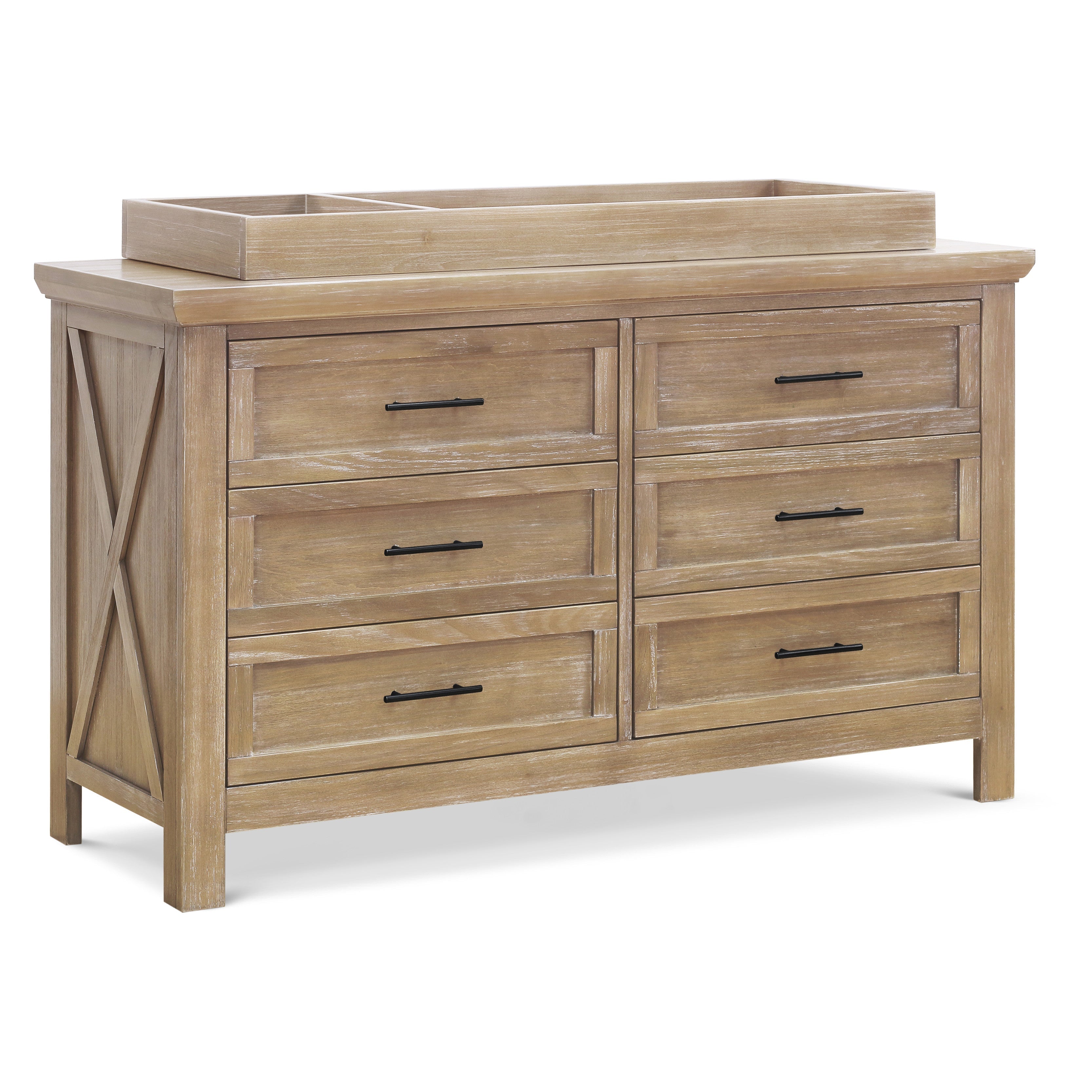 B14516DF,Monogram by Namesake,Emory Farmhouse 6-Drawer Dresser in Driftwood