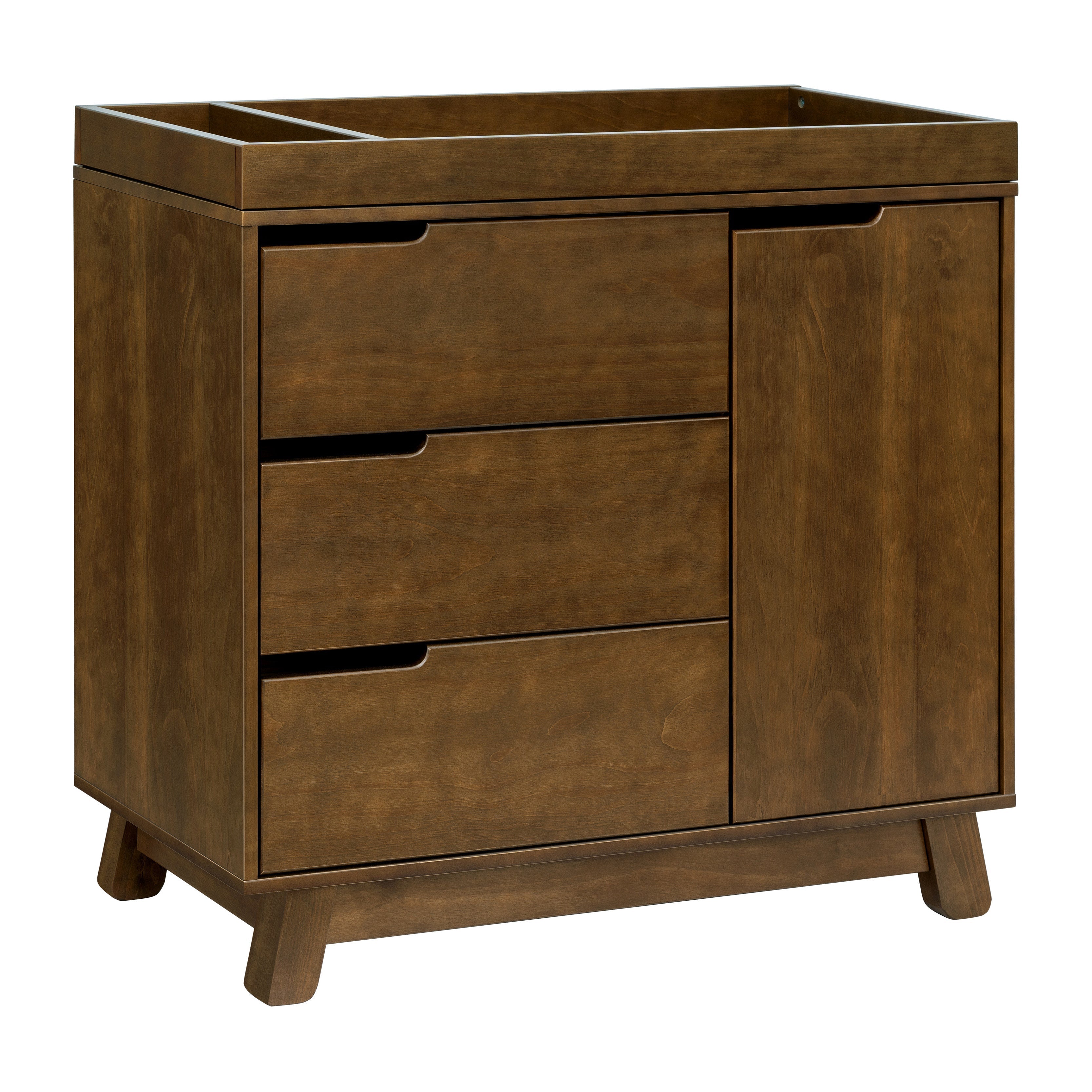 M4223NL,Babyletto,Hudson 3-Drawer Changer Dresser w/Removable Changing Tray in Natural Walnut