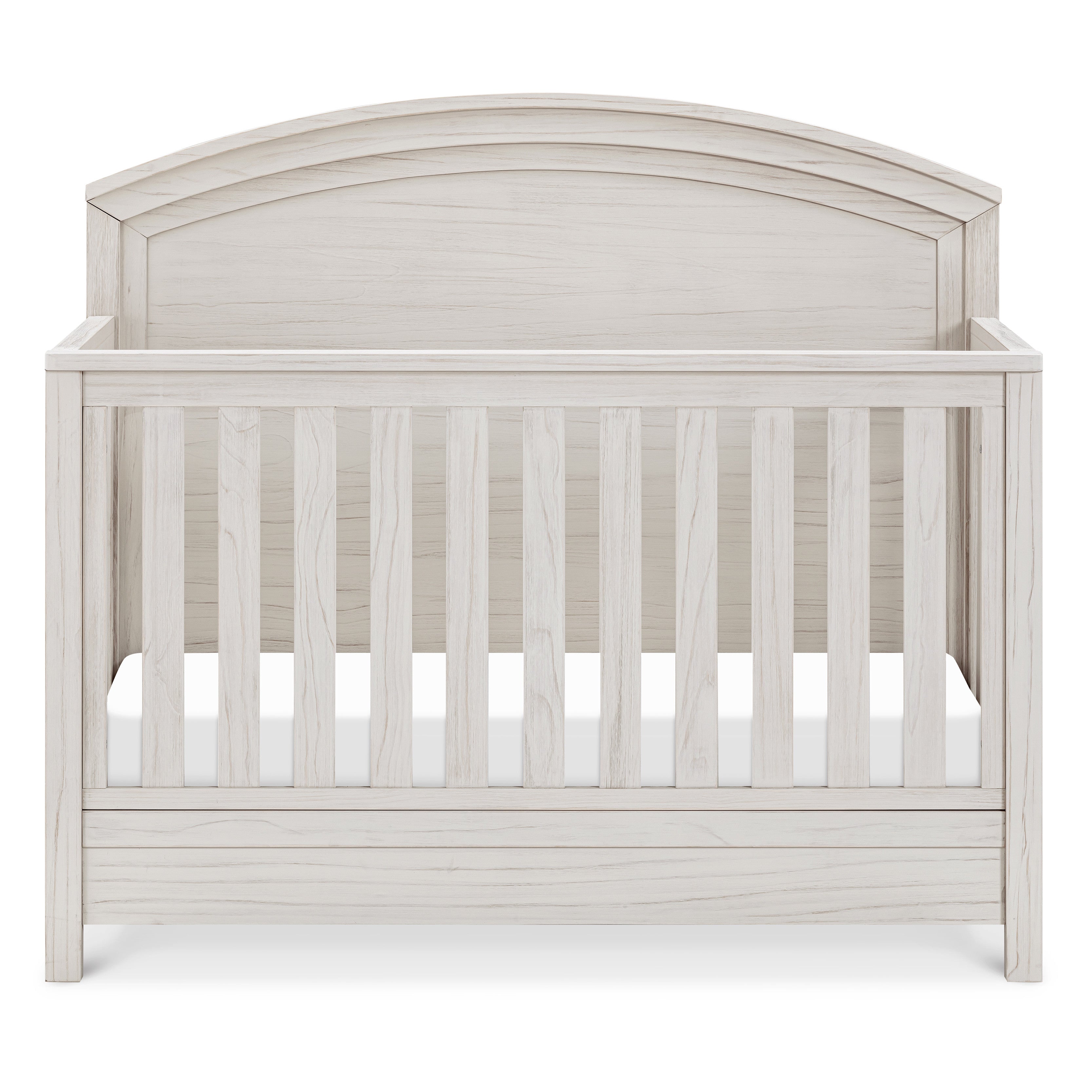 B26401WDF,Monogram by Namesake,Hemsted 4-in-1 Convertible Crib in White Driftwood