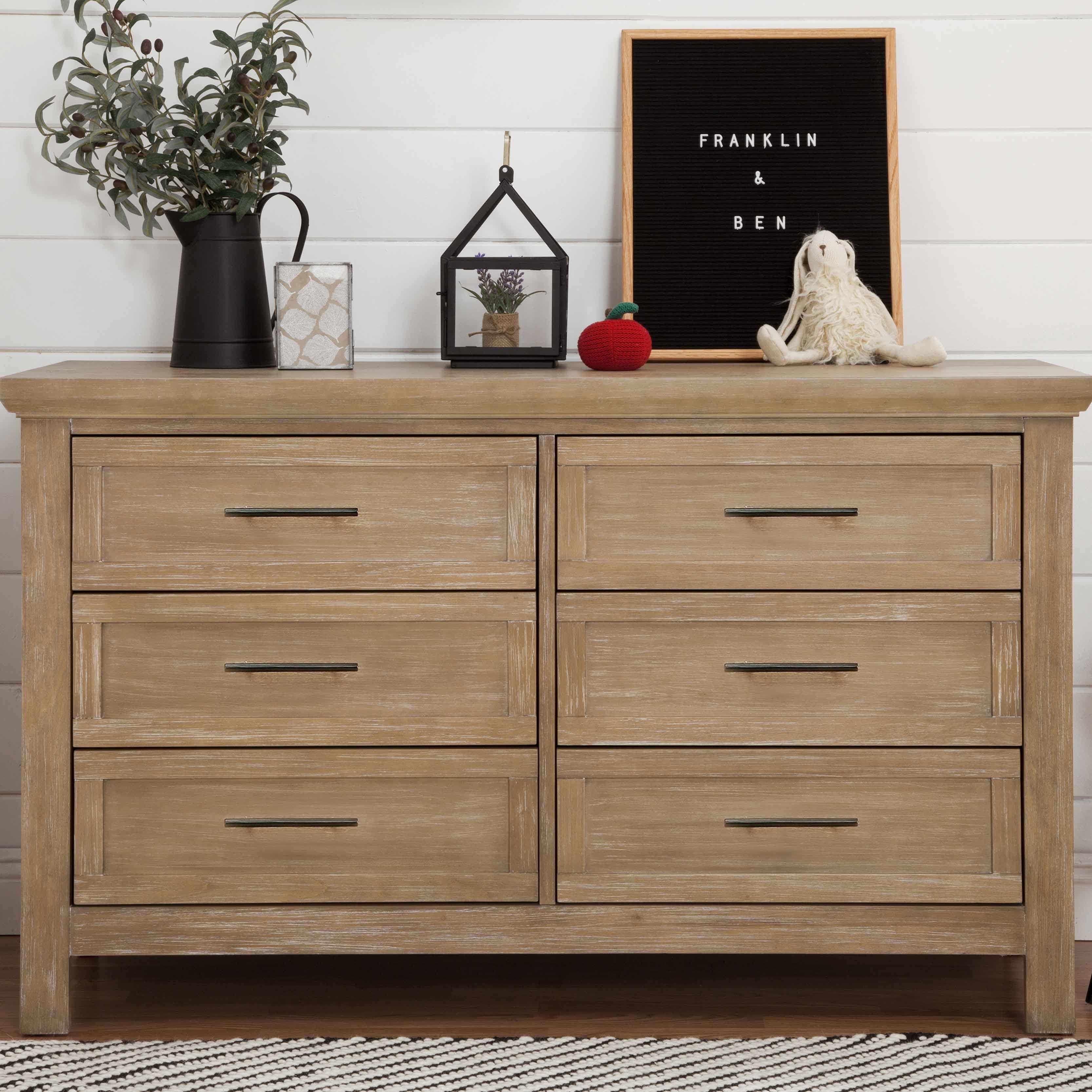 B14516DF,Monogram by Namesake,Emory Farmhouse 6-Drawer Dresser in Driftwood