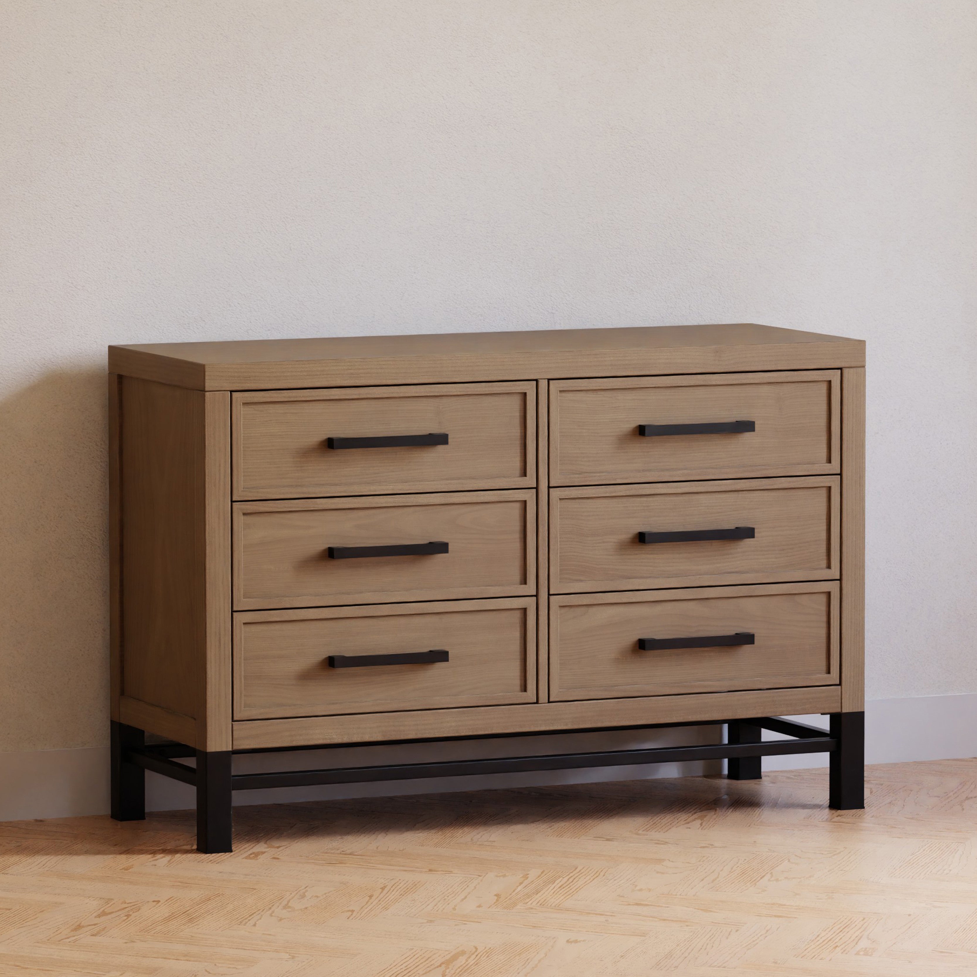 B25816DF,Monogram by Namesake,Newbern 6-Drawer Assembled Dresser in Driftwood