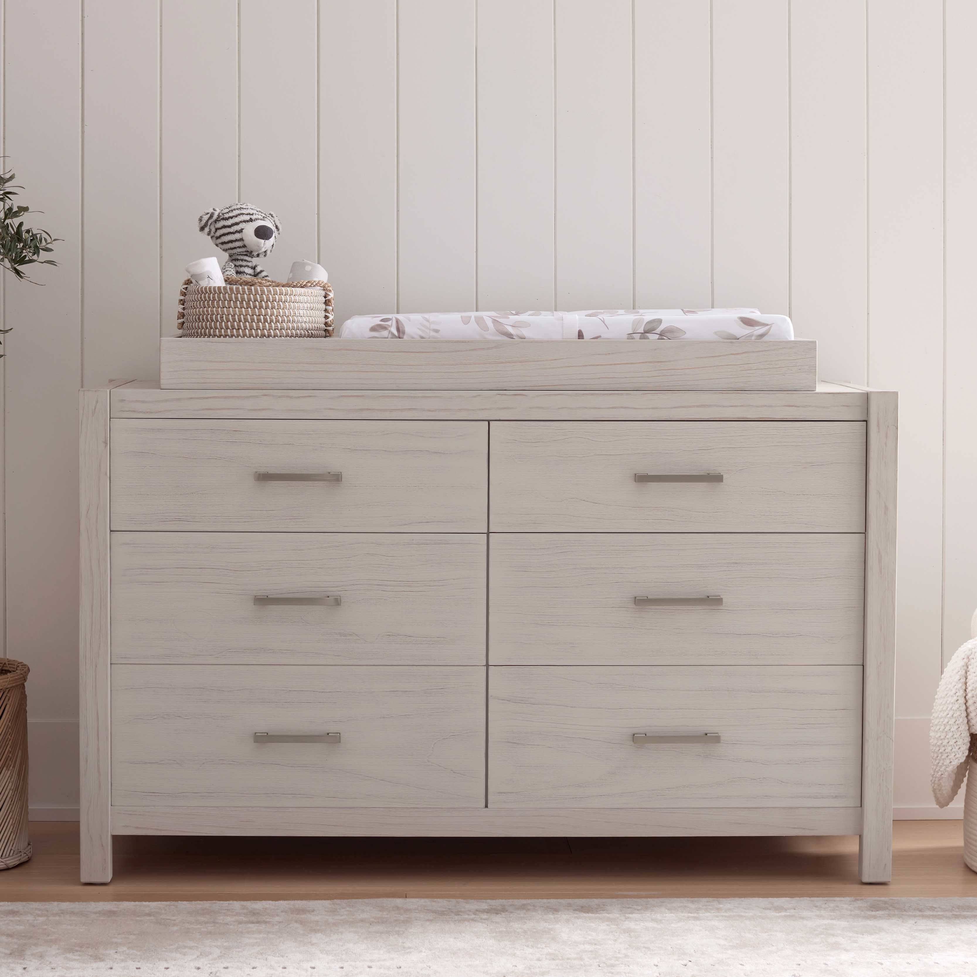 B26416WDF,Monogram by Namesake,Hemsted 6-Drawer Assembled Dresser in White Driftwood