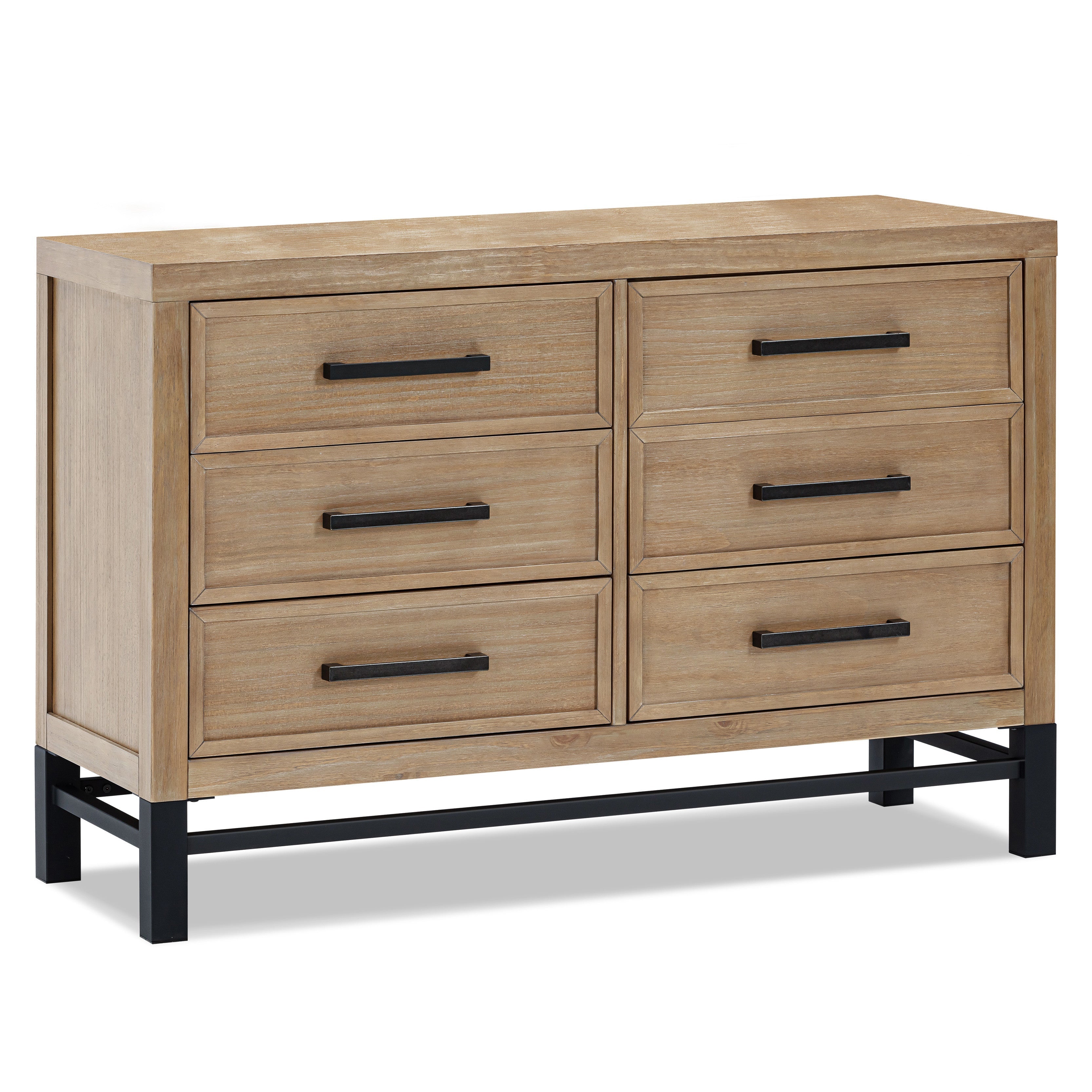 B25816DF,Monogram by Namesake,Newbern 6-Drawer Assembled Dresser in Driftwood