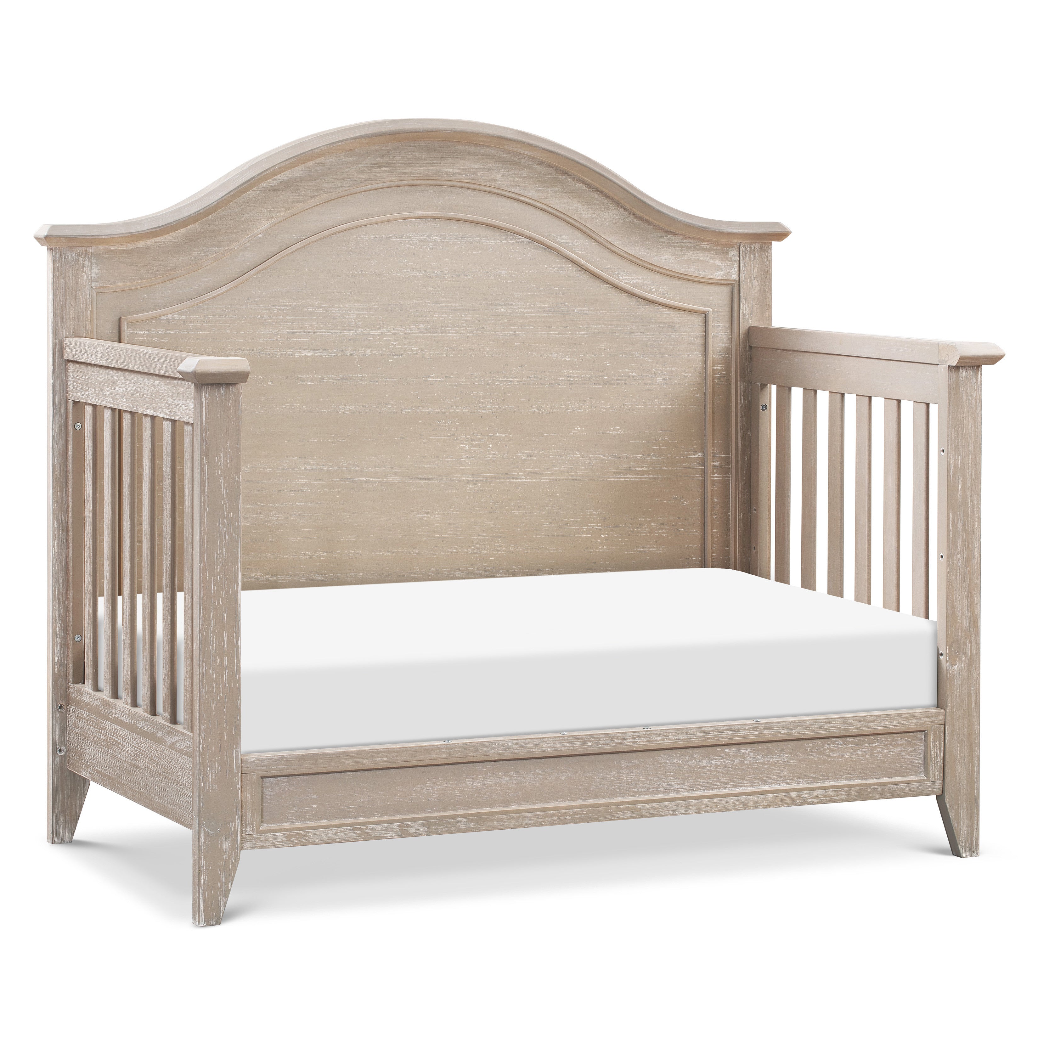 M34401SDB,Monogram by Namesake,Beckett Rustic 4-in-1 Convertible Curve Top Crib in Sandbar