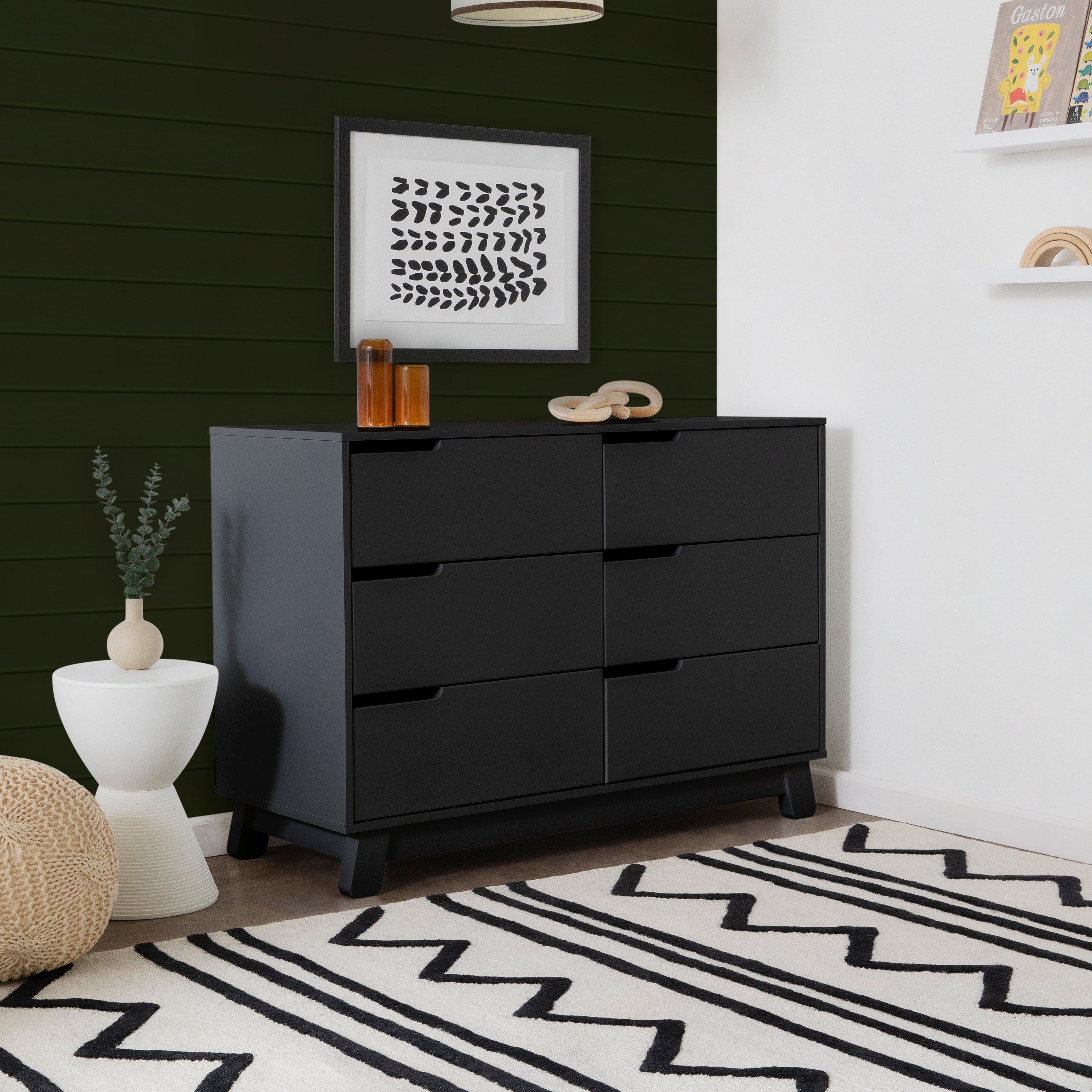 M4216B,Babyletto,Hudson 6-Drawer Double Dresser  Assembled in Black