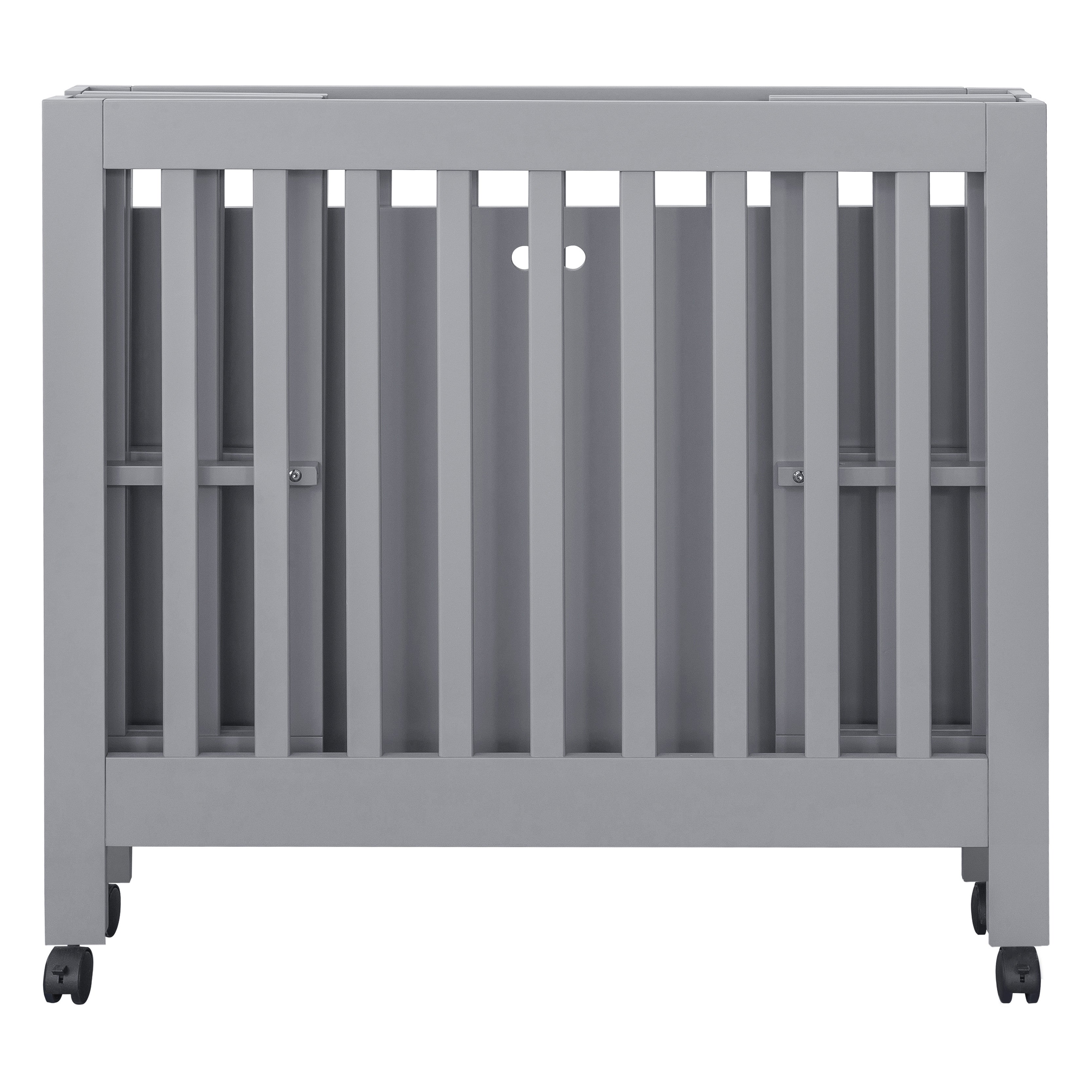 M6698G,Babyletto,Origami Mini Crib in Grey Finish