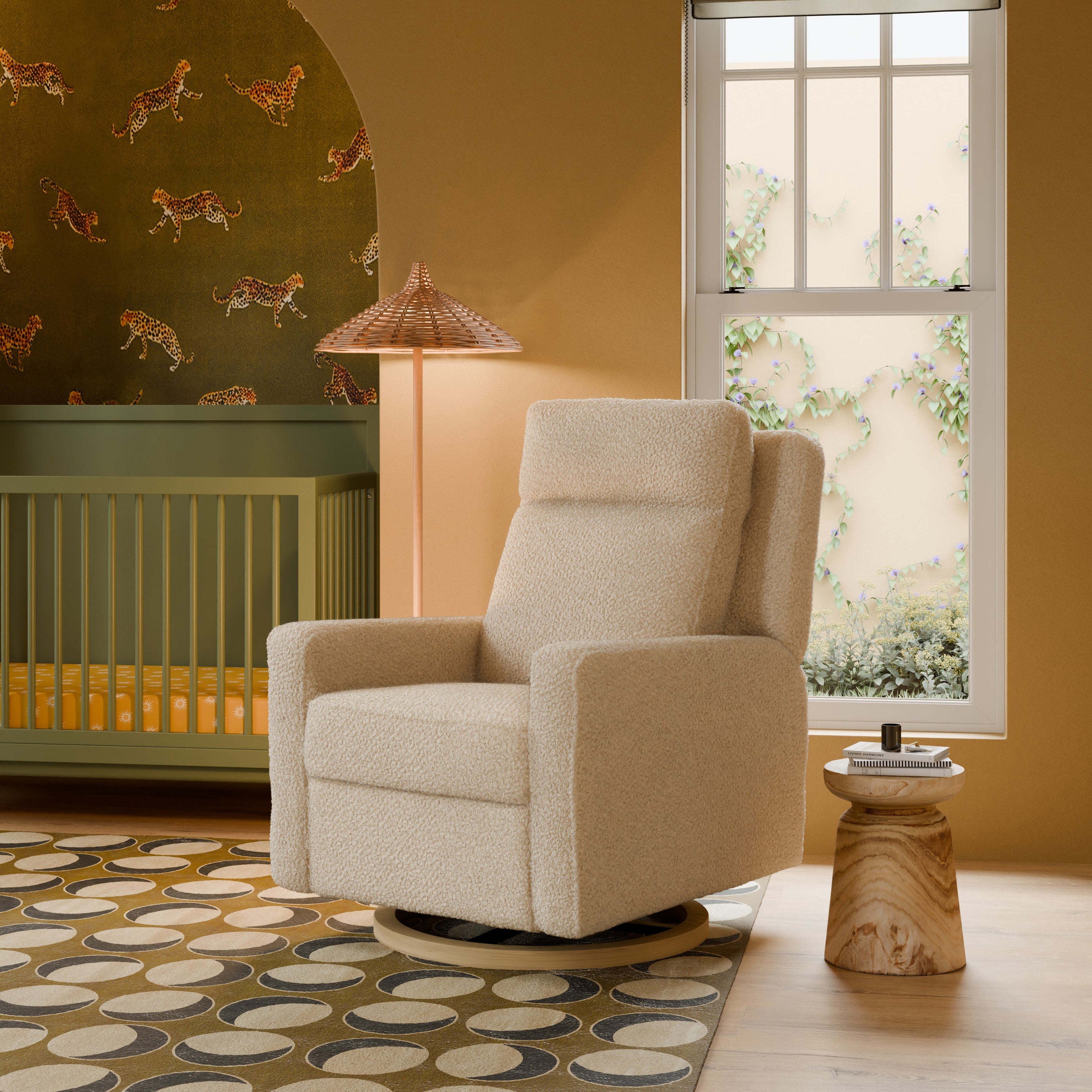 Babyletto Sigi Pro Power Recliner & Swivel Glider with Power Adjustable Headrest and Lumbar Support