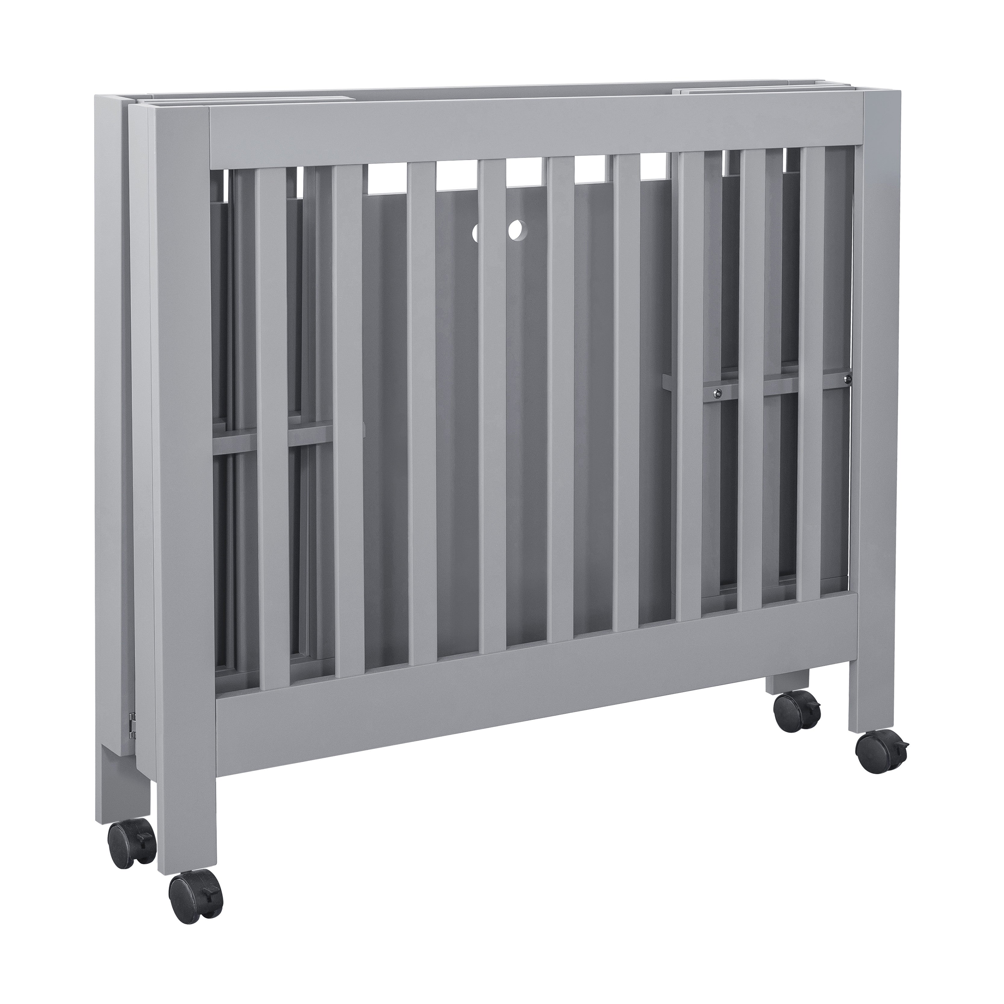 M6698G,Babyletto,Origami Mini Crib in Grey Finish