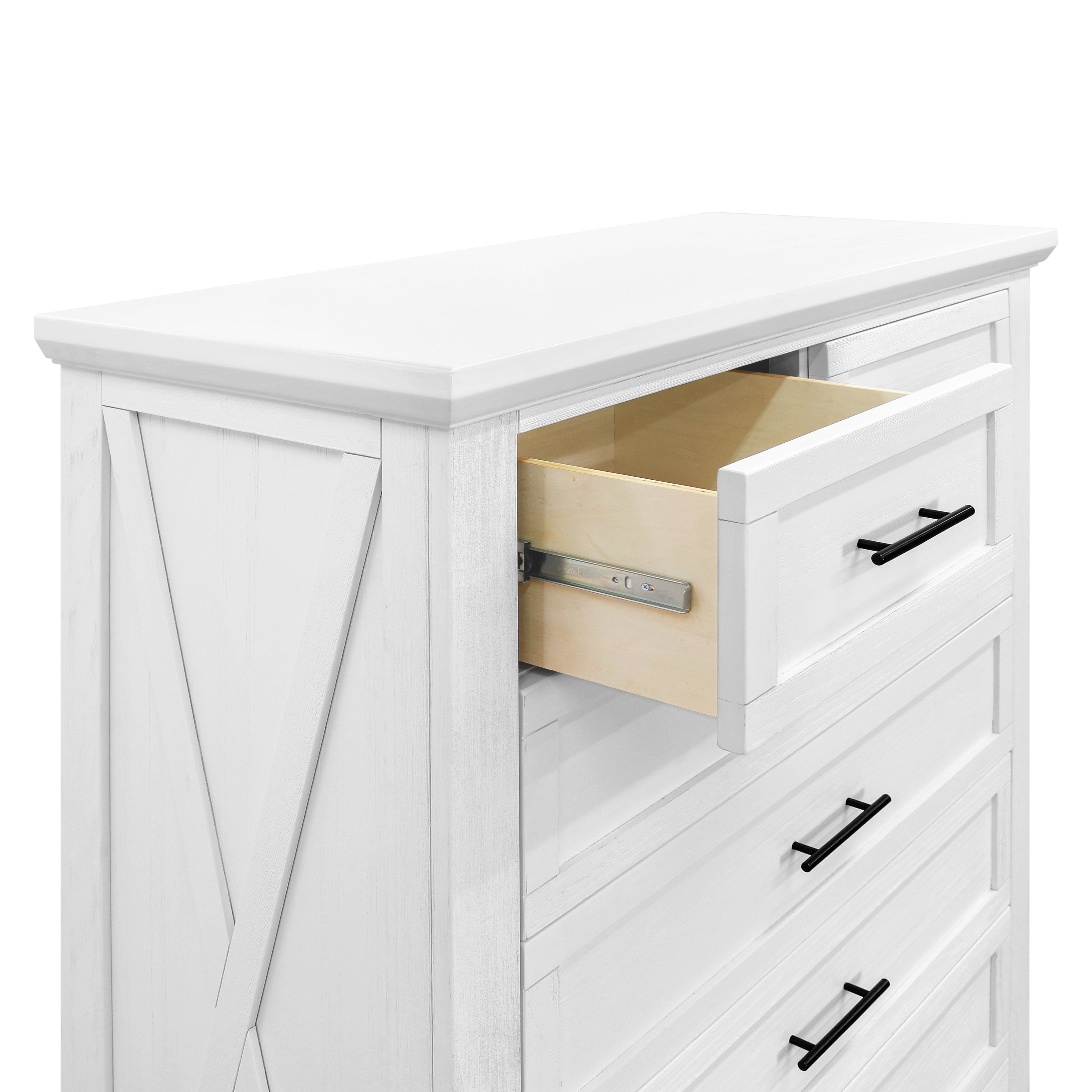 B14525LW,Monogram by Namesake,Emory Farmhouse 6-Drawer Chest in Linen White