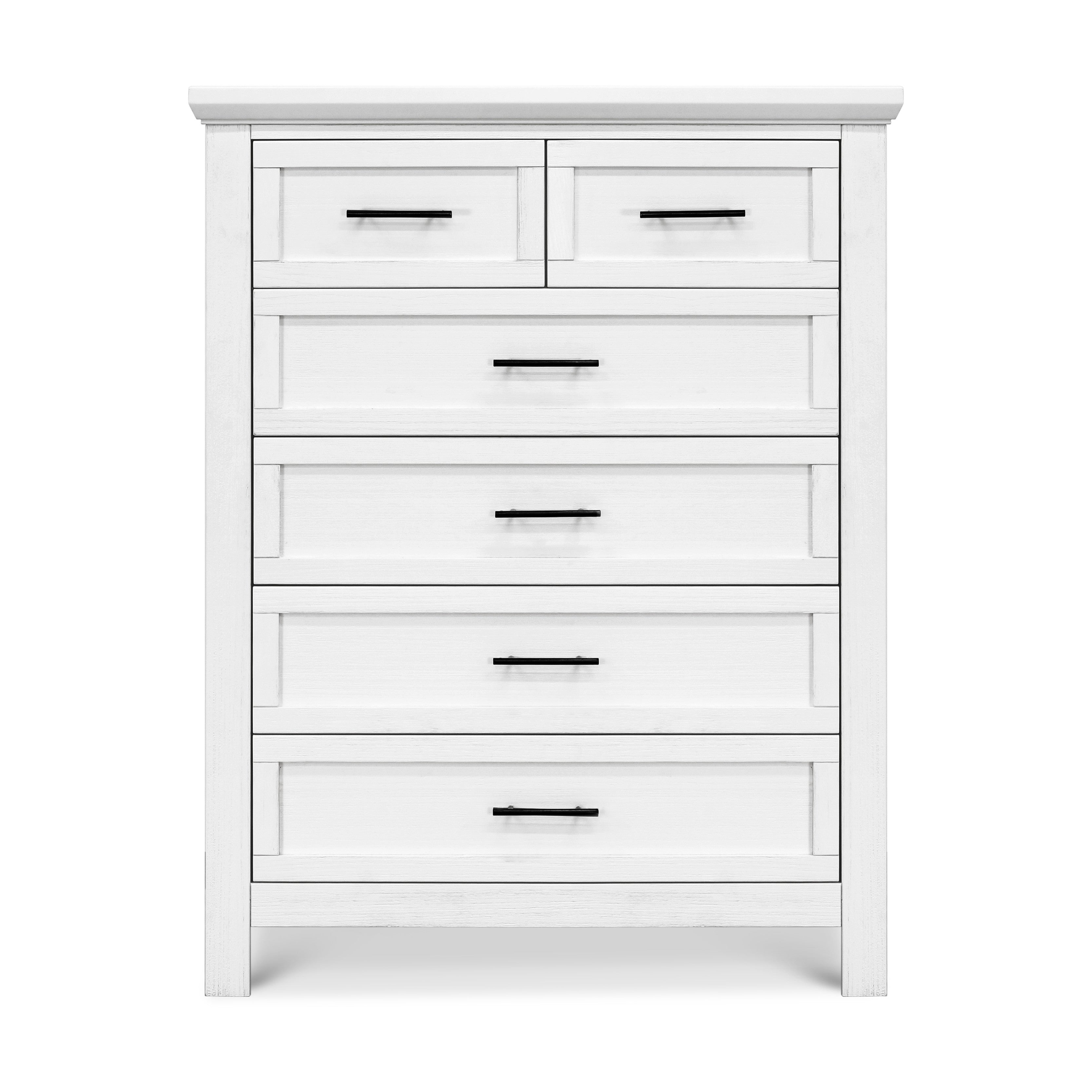 B14525LW,Monogram by Namesake,Emory Farmhouse 6-Drawer Chest in Linen White