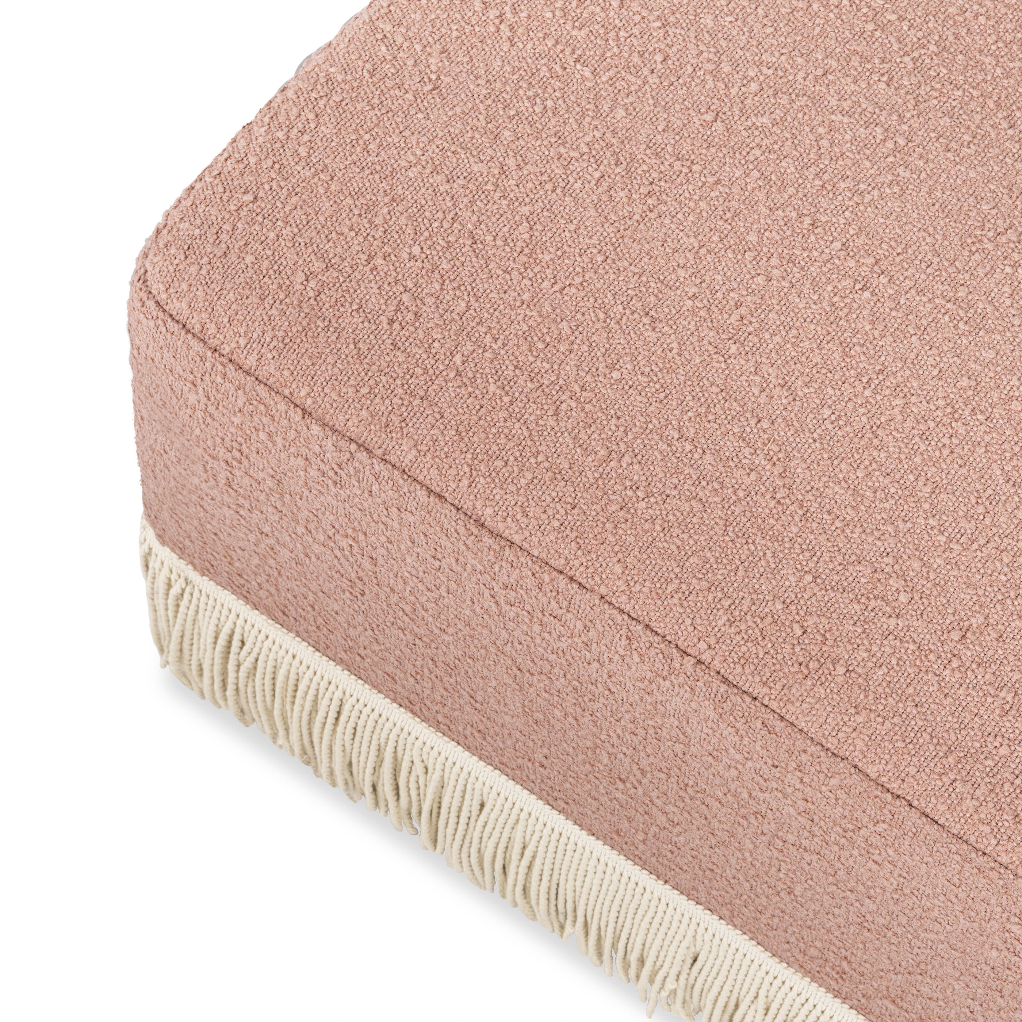 Namesake Crawford Gliding Ottoman | Boucle with Tassel Fringe