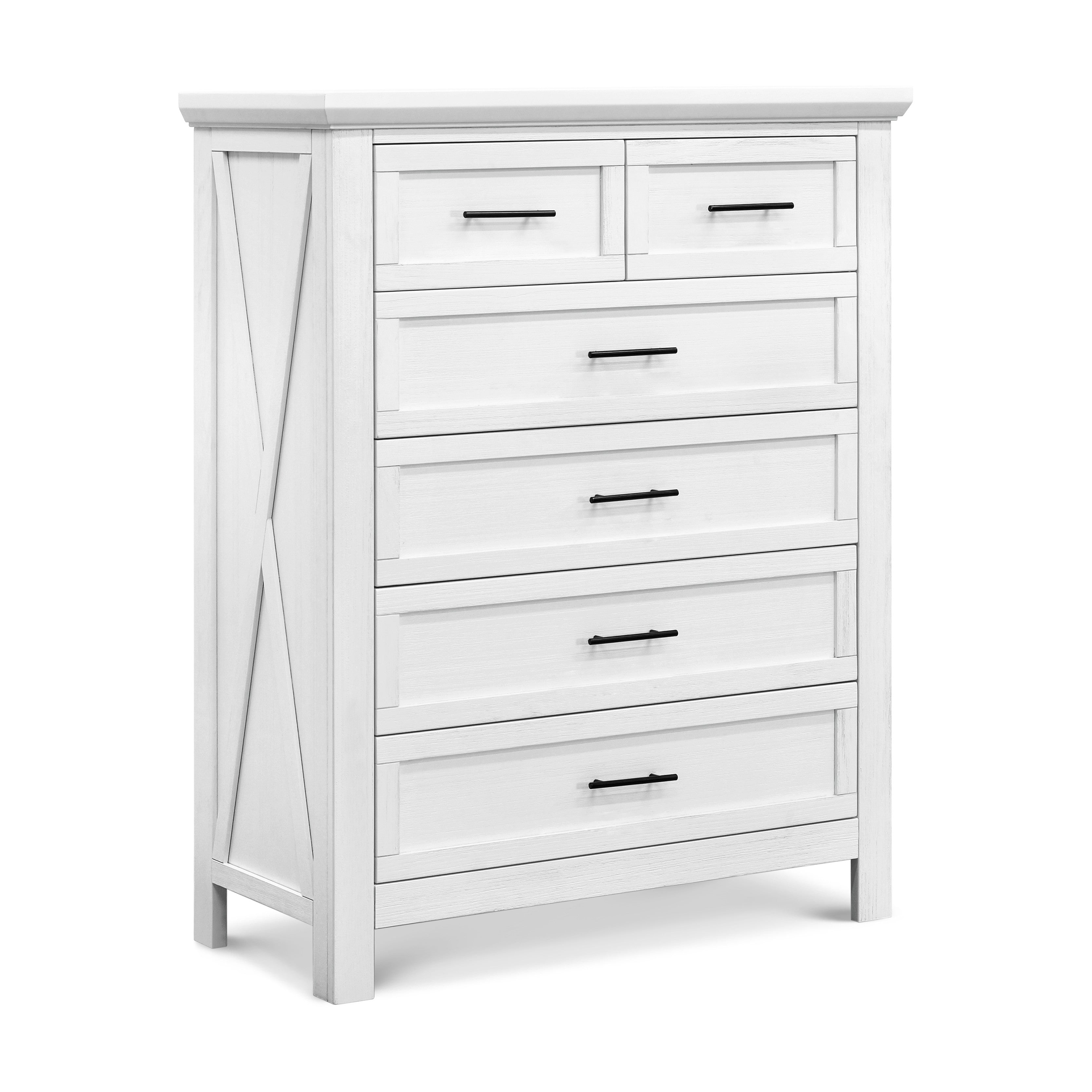 B14525LW,Monogram by Namesake,Emory Farmhouse 6-Drawer Chest in Linen White