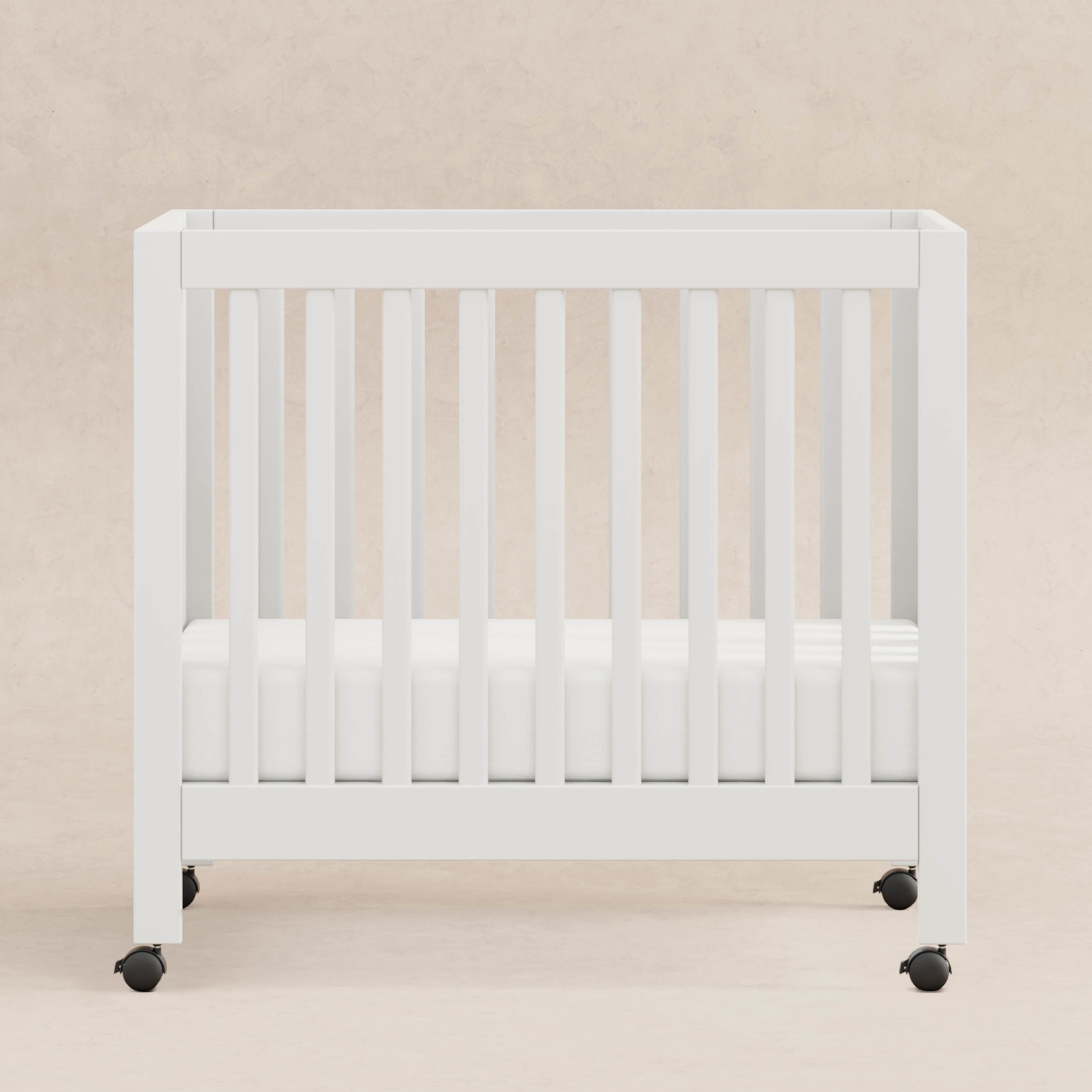 M6698W,Babyletto,Origami Mini Crib in White Finish