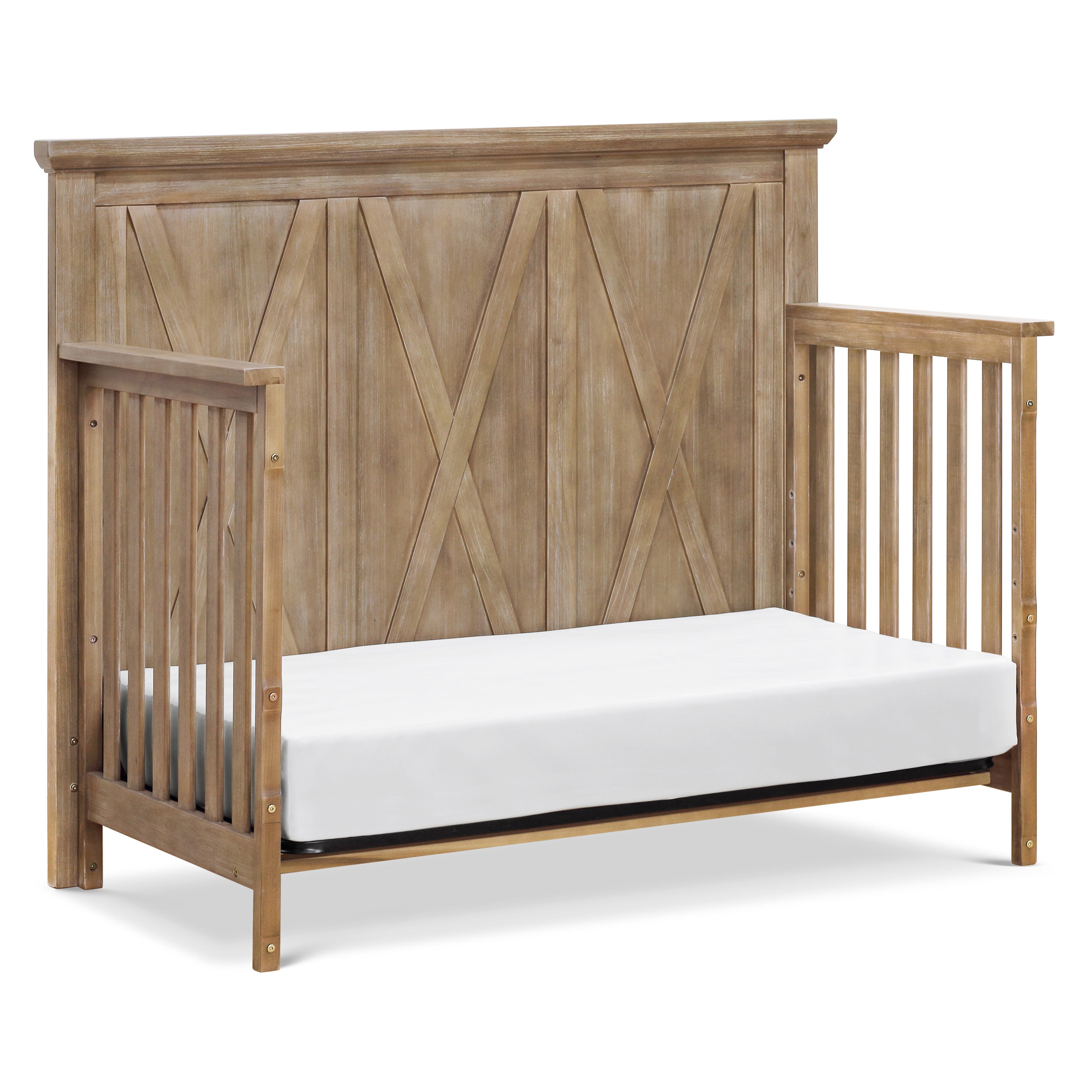 B14501DF,Monogram by Namesake,Emory Farmhouse 4-in-1 Convertible Crib in Driftwood