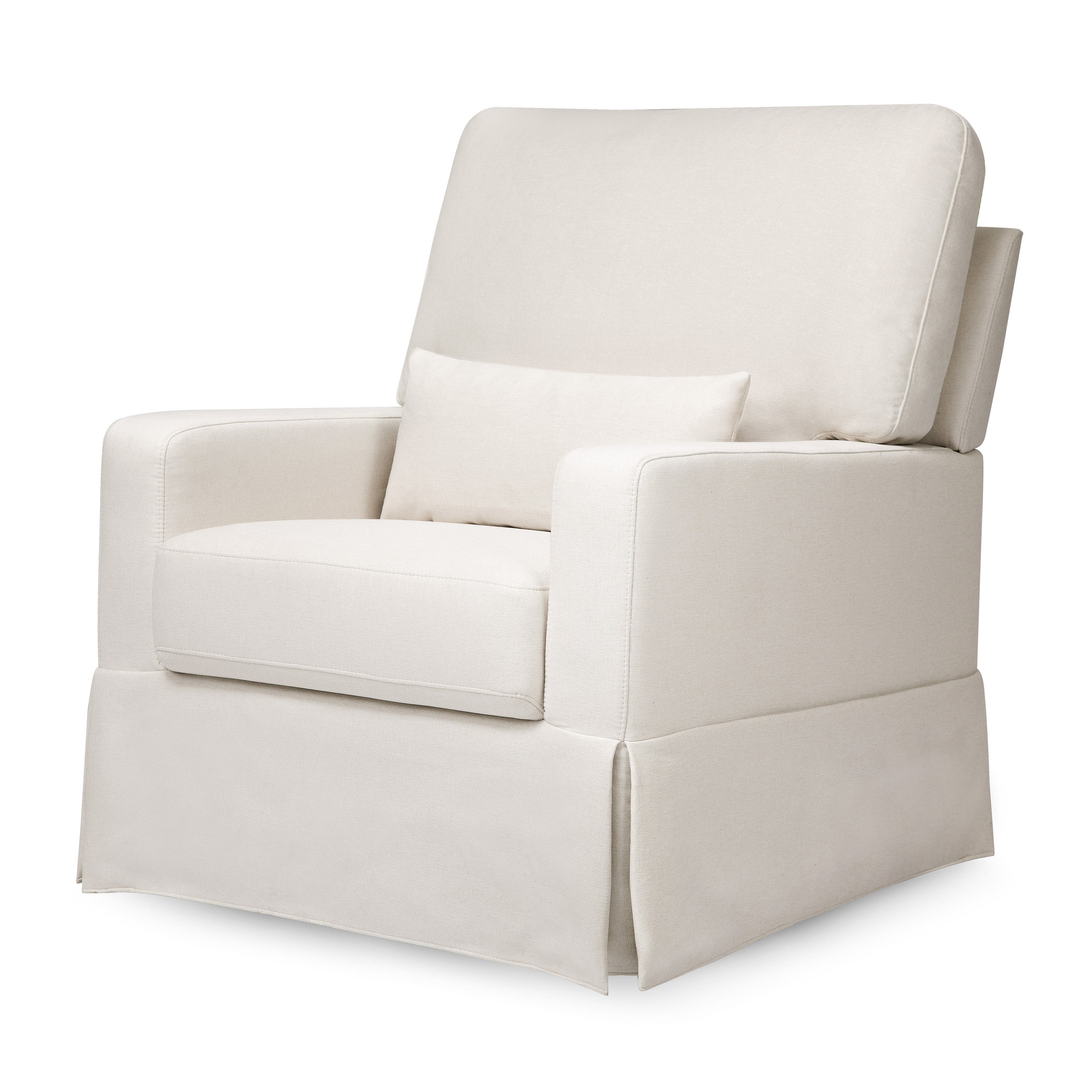 M21787PCMEW,Namesake,Crawford Pillowback Comfort Swivel Glider in Performance Cream Eco-Weave