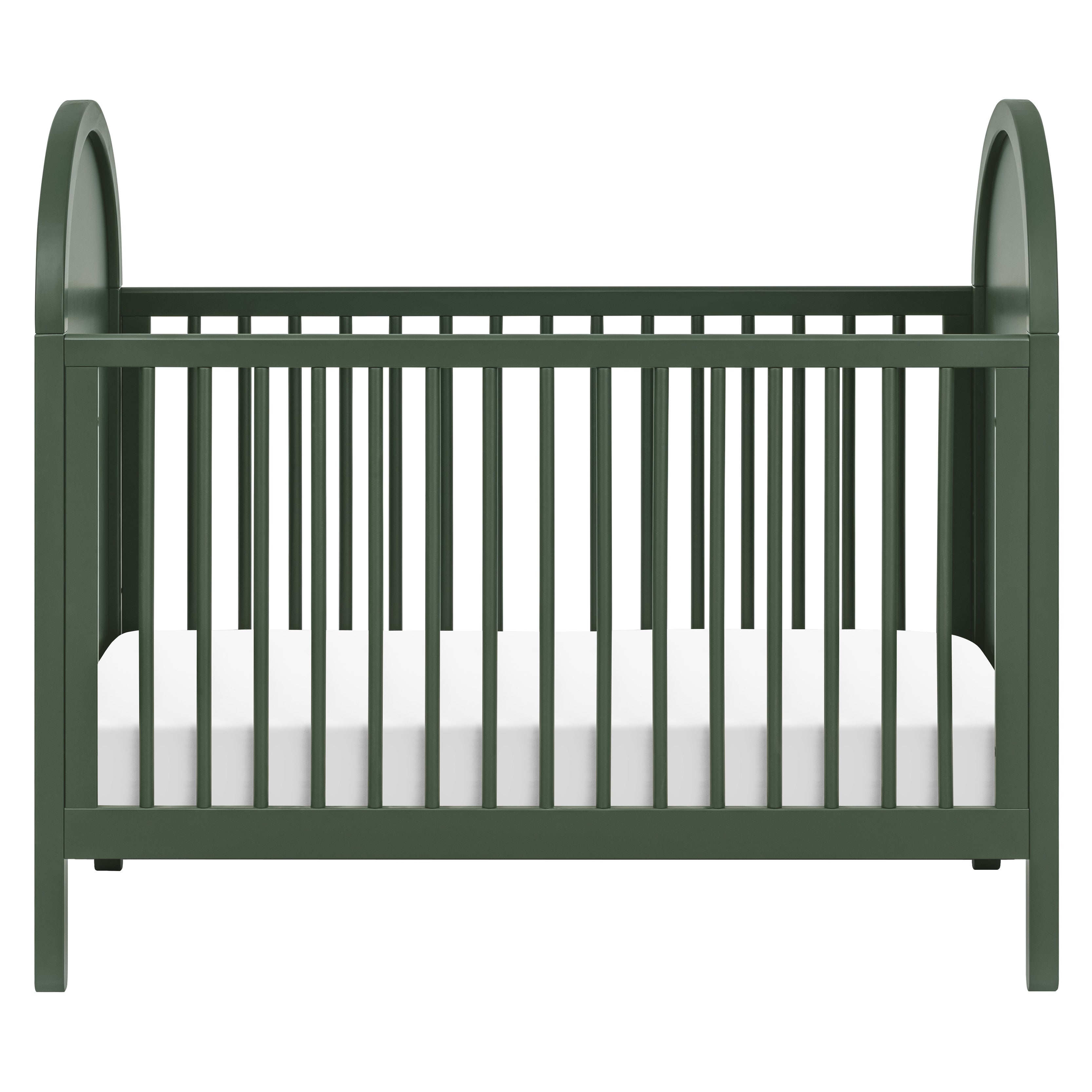 M25601FRGRNC,Babyletto,Bondi Cane 3-in-1 Convertible Crib w/ Toddler Bed Kit in Forest Green w/ Natural Cane