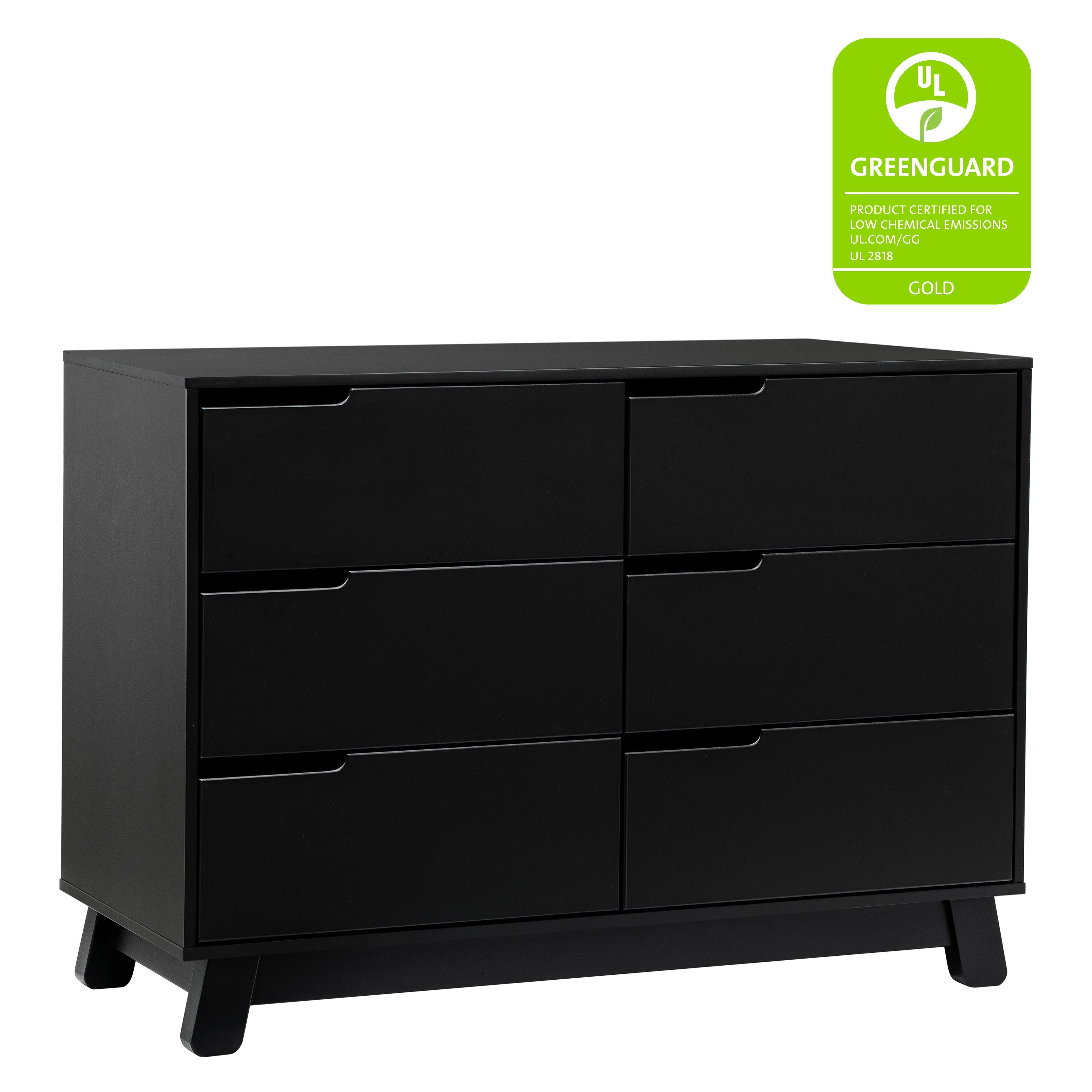 M4216B,Babyletto,Hudson 6-Drawer Double Dresser  Assembled in Black