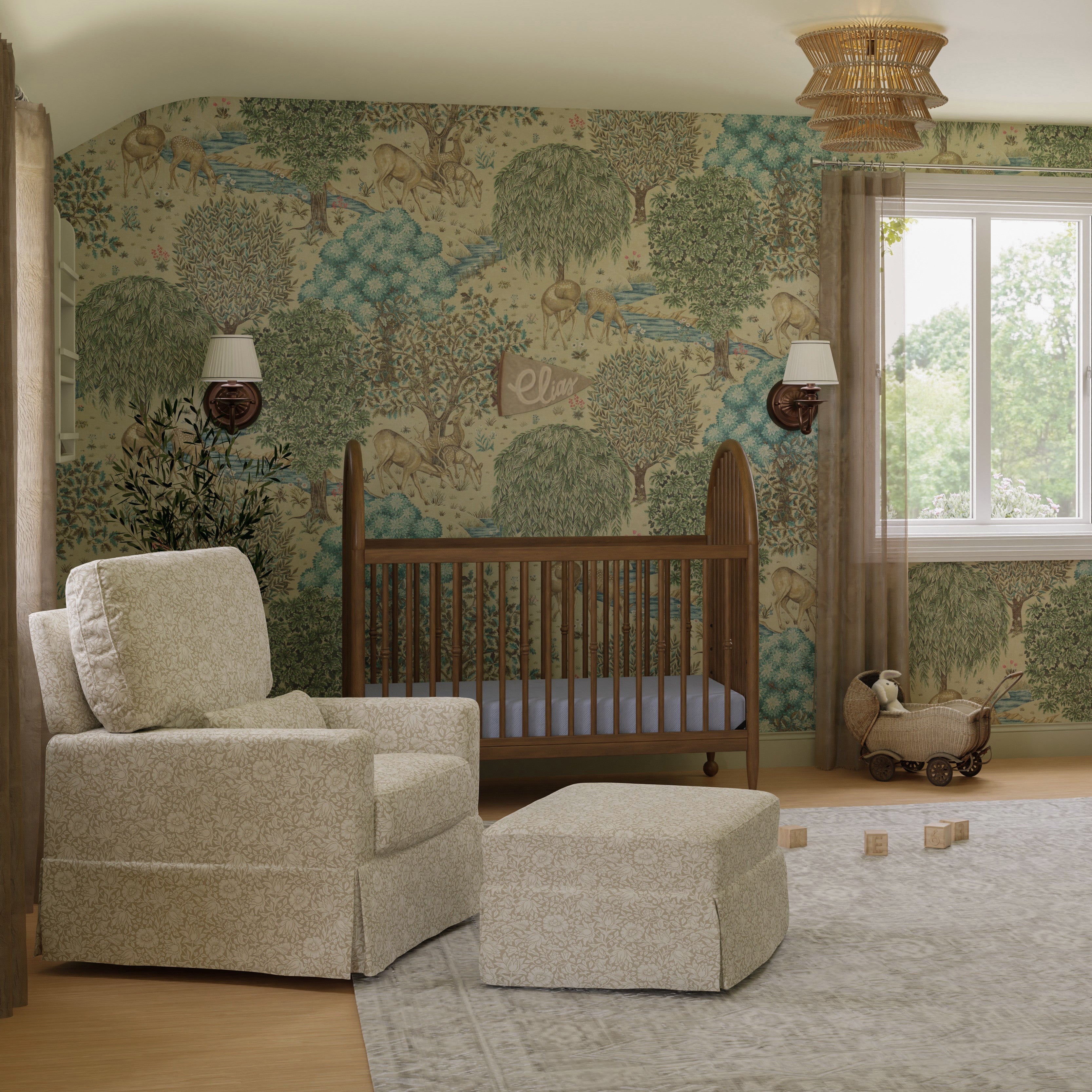 Morris & Co. x Namesake Crawford Pillowback Comfort Swivel Glider