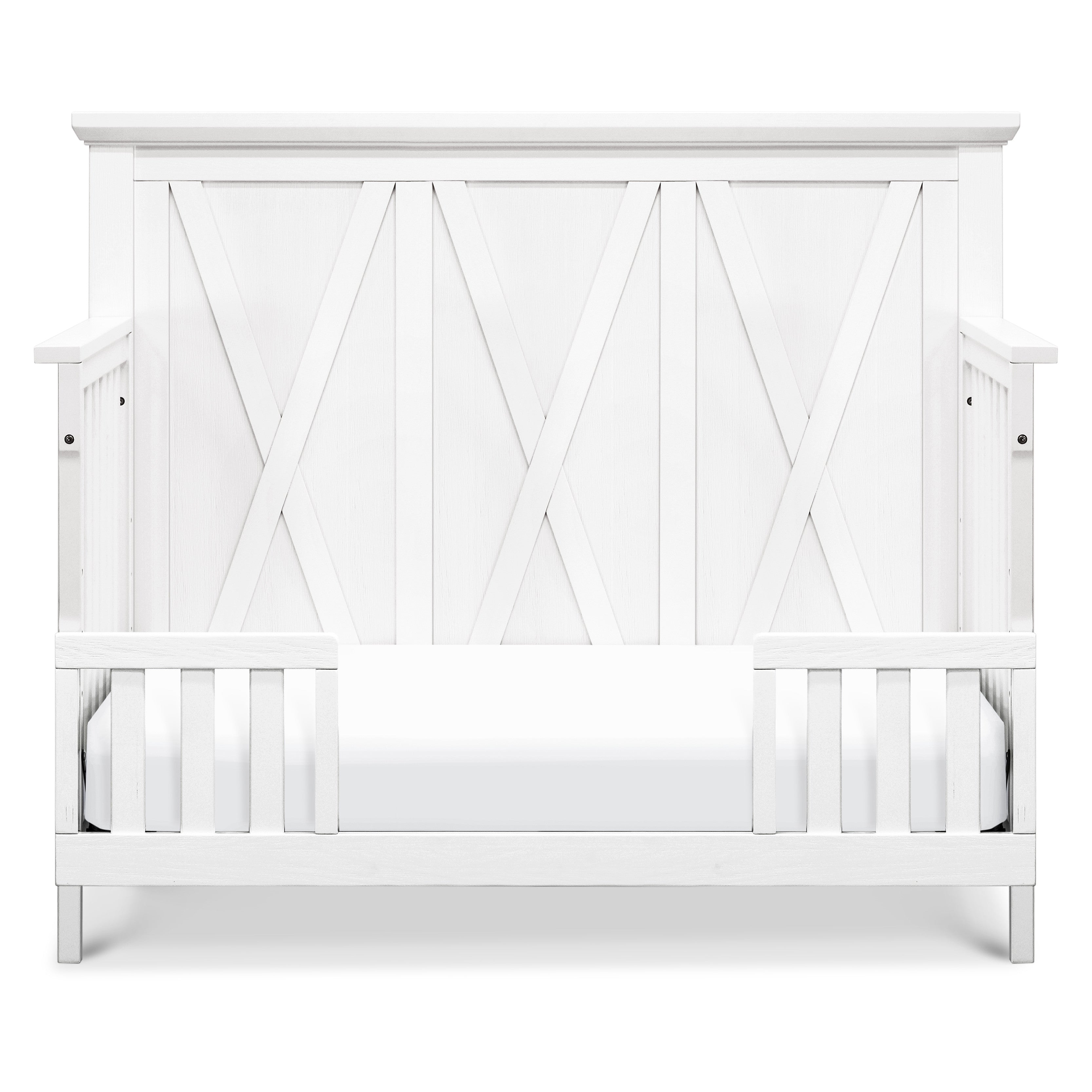 B14501LW,Monogram by Namesake,Emory Farmhouse 4-in-1 Convertible Crib in Linen White