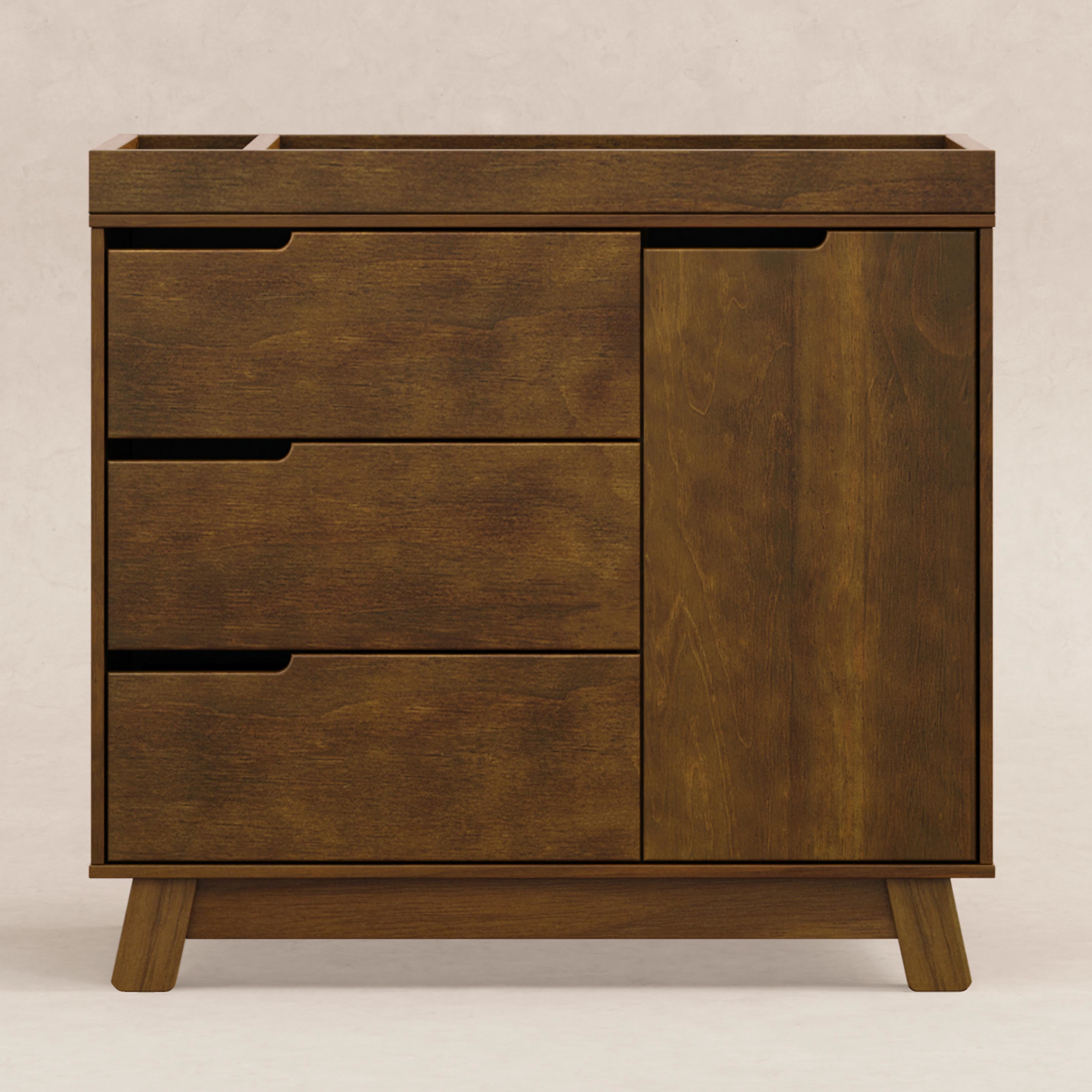 M4223NL,Babyletto,Hudson 3-Drawer Changer Dresser w/Removable Changing Tray in Natural Walnut