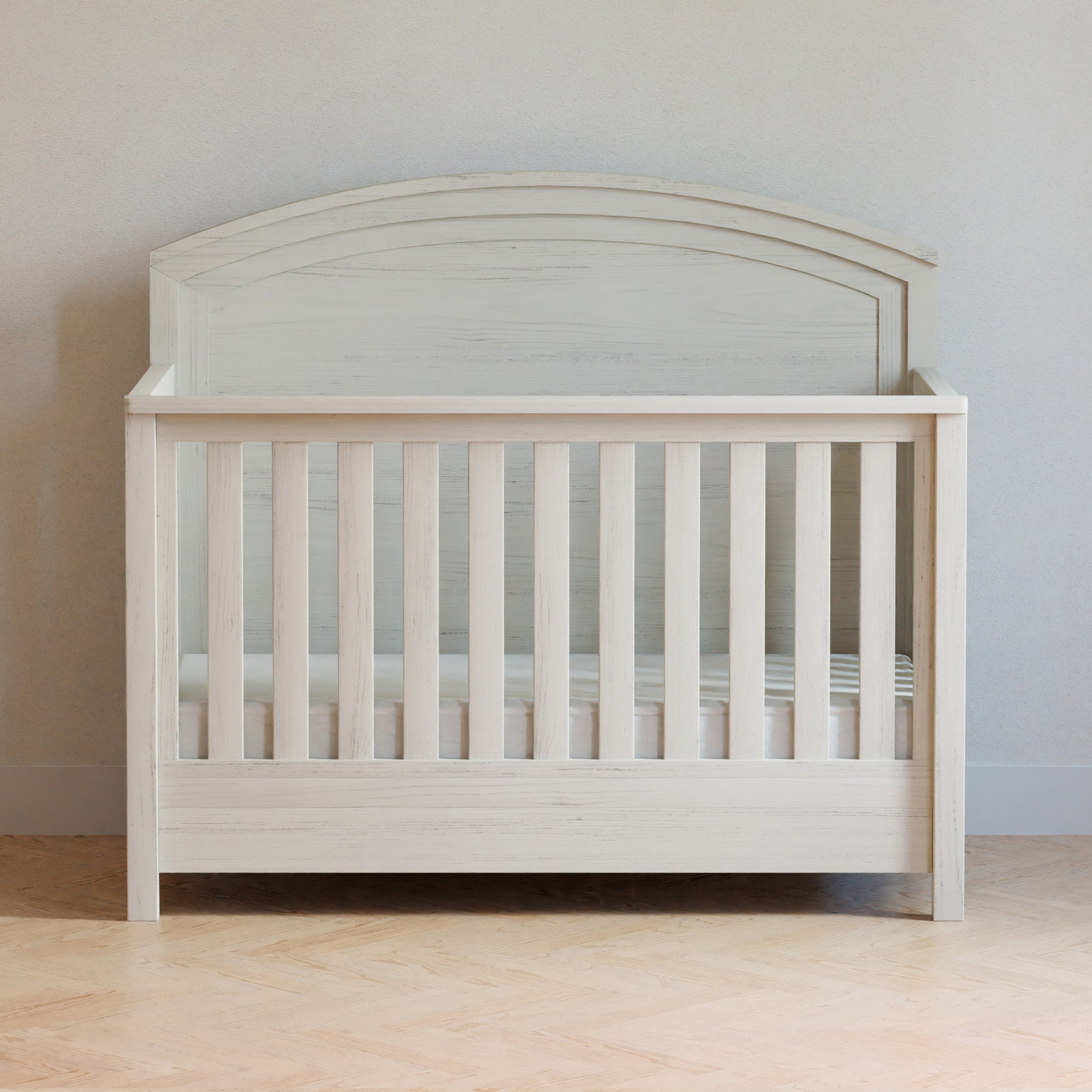 B26401WDF,Monogram by Namesake,Hemsted 4-in-1 Convertible Crib in White Driftwood