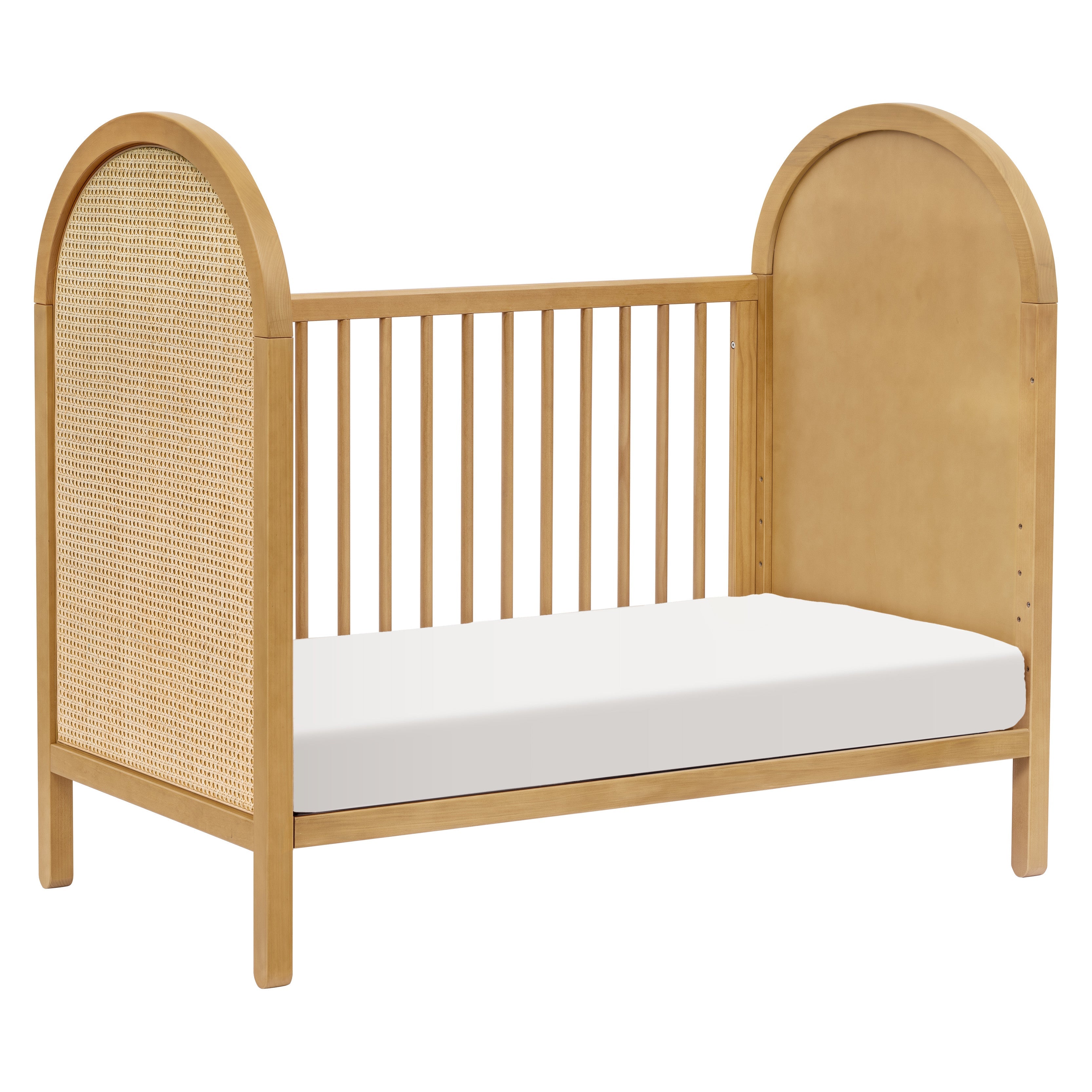 M25601HYNC,Babyletto,Bondi Cane 3-in-1 Convertible Crib w/Toddler Bed Kit in Honey with Natural Cane