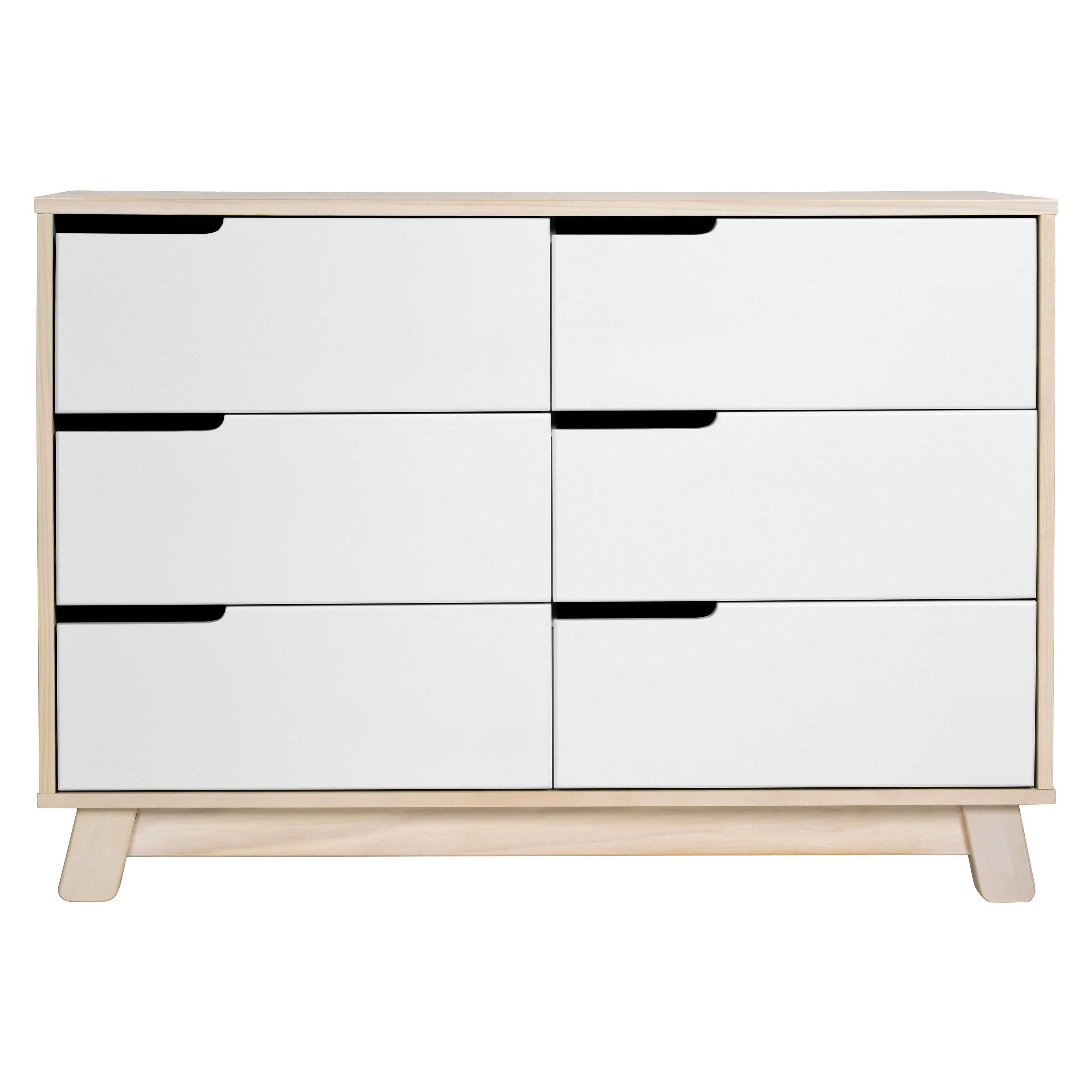 M4216NXW,Babyletto,Hudson 6-Drawer Double Dresser  Assembled in Washed Natural and White